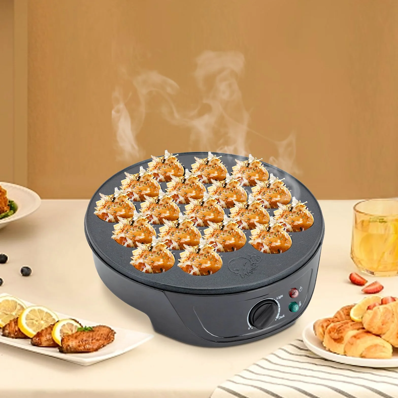 Takoyaki Macchina Elettrica 18 Fori 750W Nero