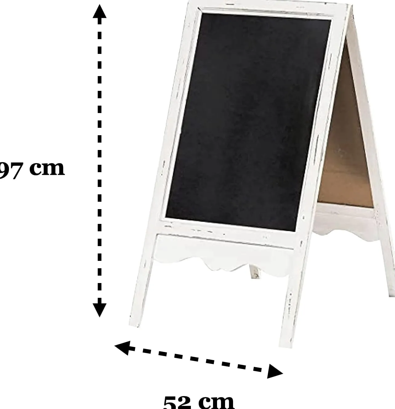 Biscottini Lavagna Nera con cavalletto 95x50x6 cm - Lavagna Bifacciale da Terra Ristorante Bar - Lavagna Cancellabile in Legno - Lavagnetta cucina - Lavagna per Bambini - Lavagna Ardesia da Gesso