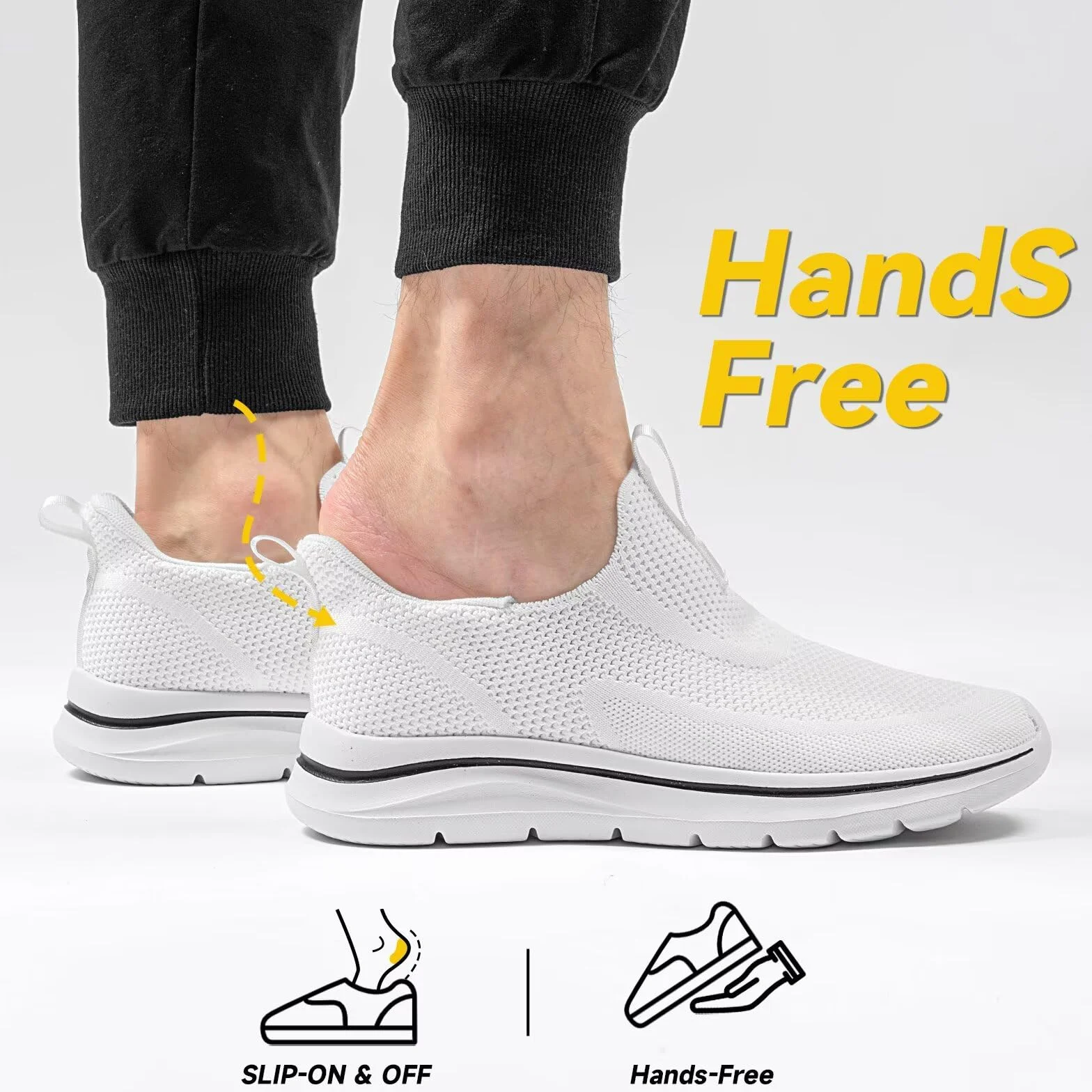Sosenfer Scarpe Uomo Slip On Sneaker Fitness Scarpe da Ginnastica Traspiranti Senza Lacci Scarpe da Passeggio Scarpe da Passeggio per Il Tempo Libero Senza Lacci per la Palestra