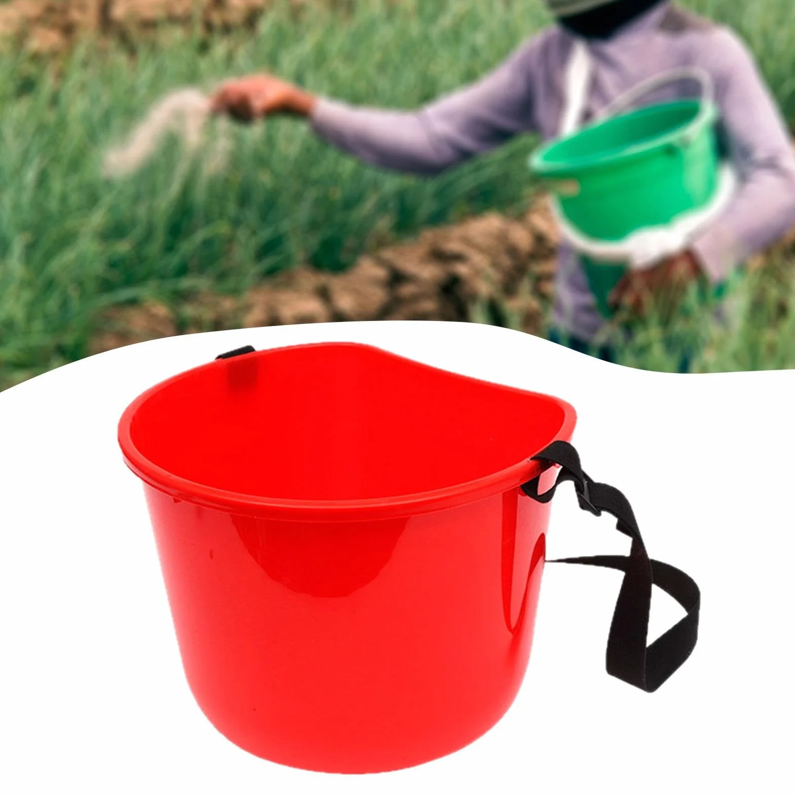 F Fityle Cesto per la raccolta della frutta, secchio raccoglitore, capacità, leggero, accessori, contenitore per attrezzi da giardinaggio per cortile,