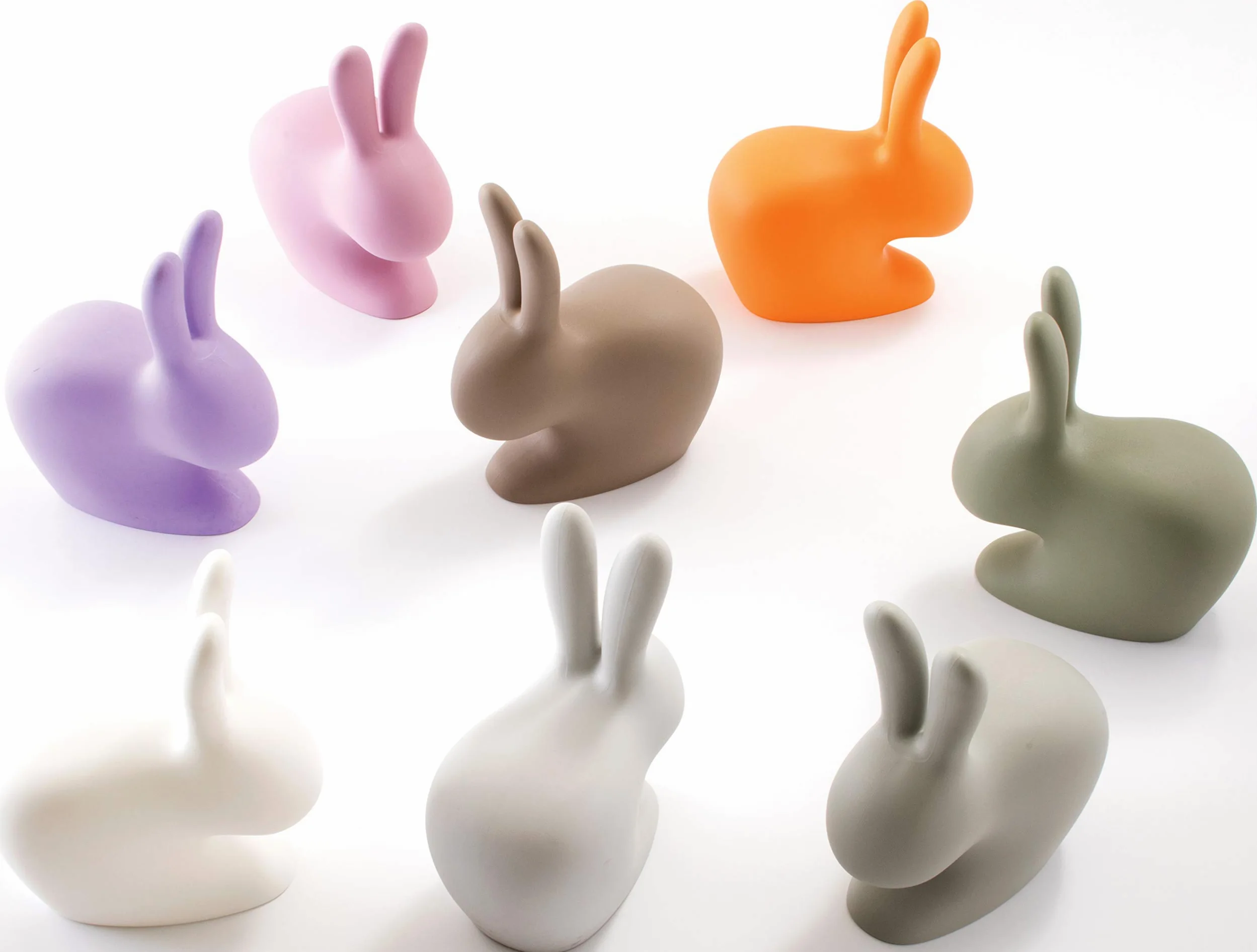 Qeeboo Rabbit Chair Baby by Stefano Giovannoni (Verde Balsamo)