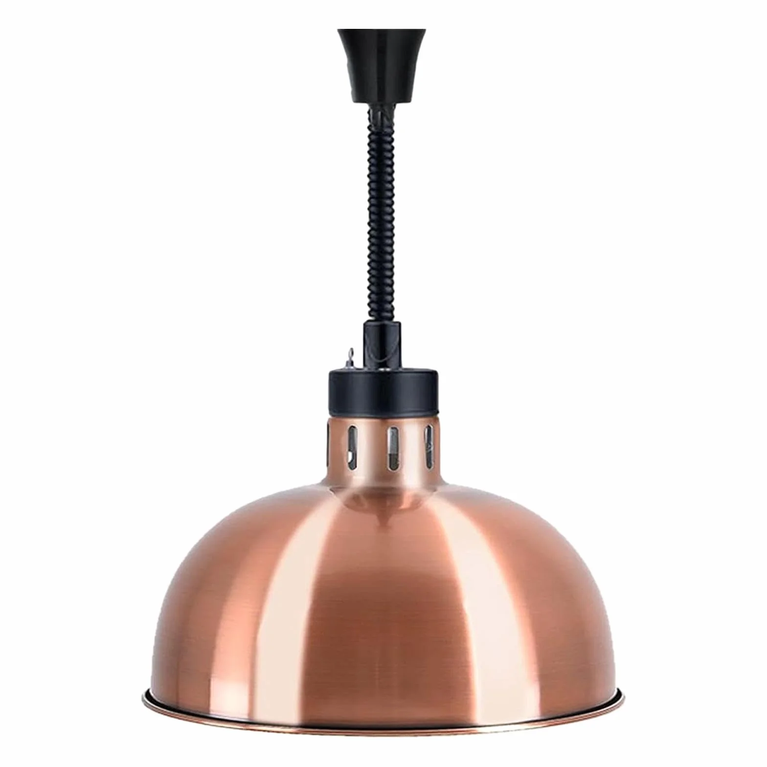 Lampada Termica per Alimenti, Bronzo, Lunghezza Regolabile 60-180 cm, Senza Lampadina, Riscaldamento Uniforme