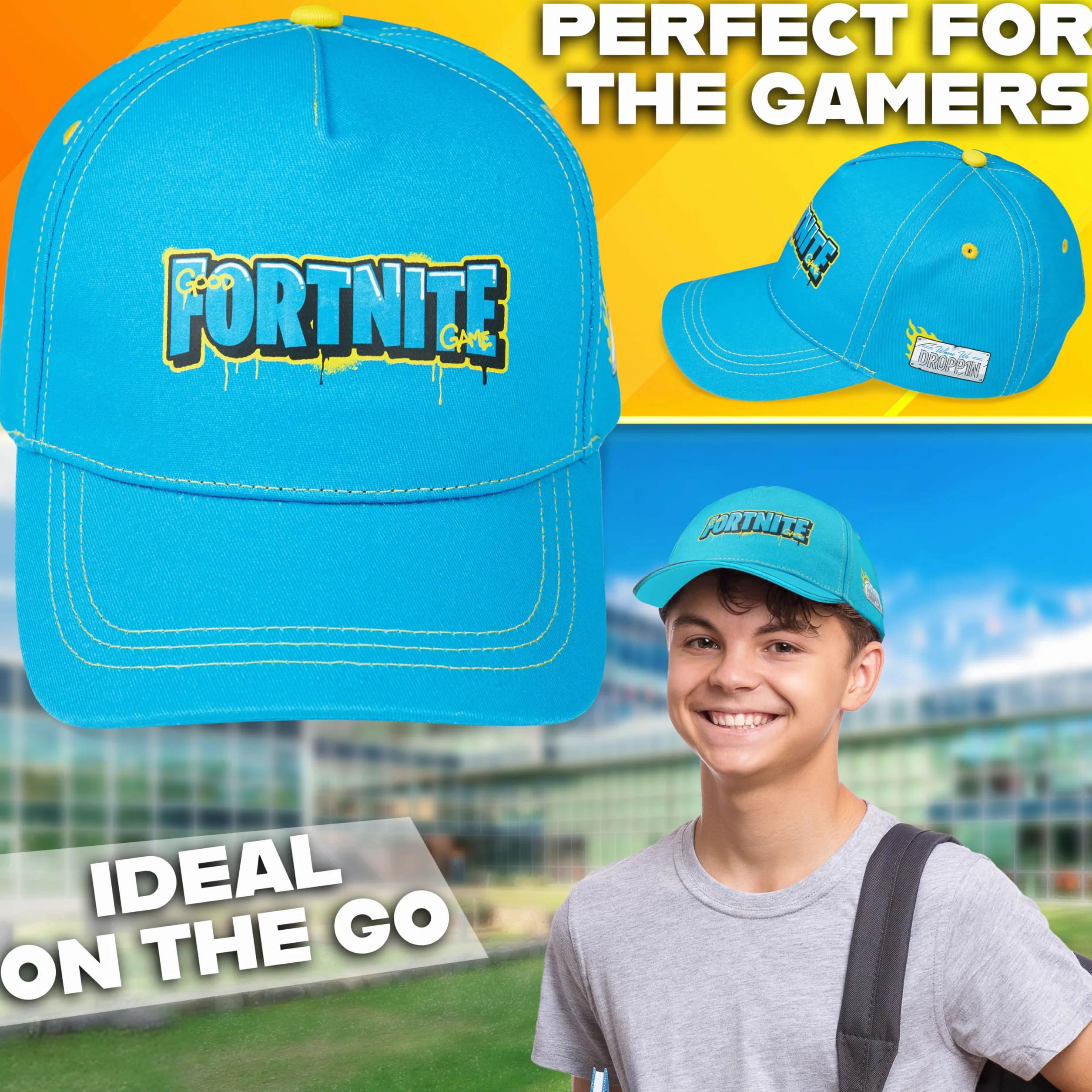 Fortnite Cappello con Visiera Ragazzo Cinturino Regolabile Berretto Cotone Bambino