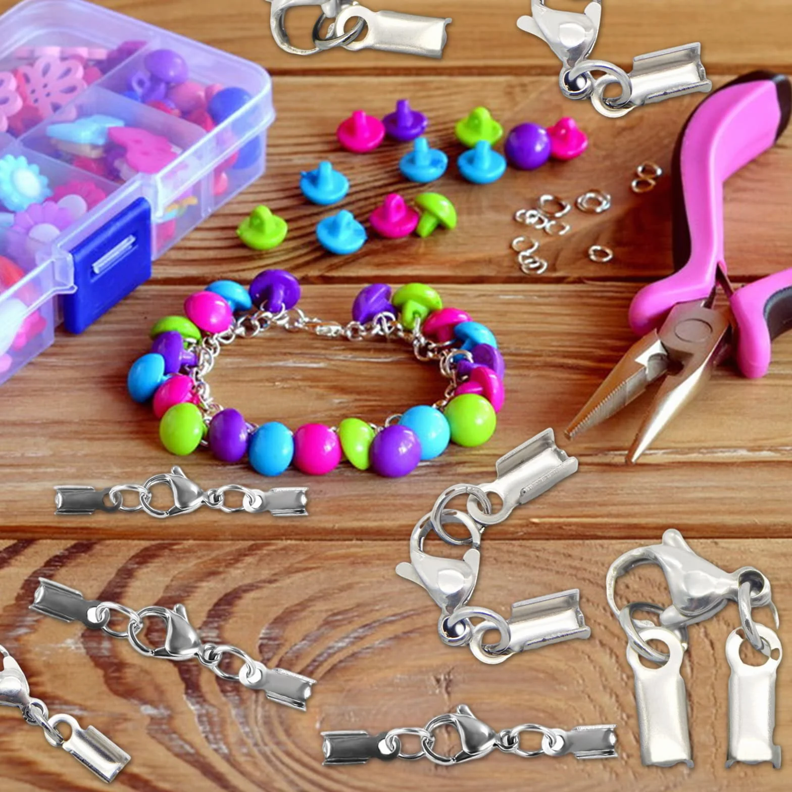 VEGCOO 30 Pezzi Chiusura Moschettone in Acciaio Inox Fermagli, Aragosta Fermagli Acciaio Inox Ganci Chiusure, Chiusura per Gioielli per Creazione Braccialetti Bigiotteria Fai Da Te