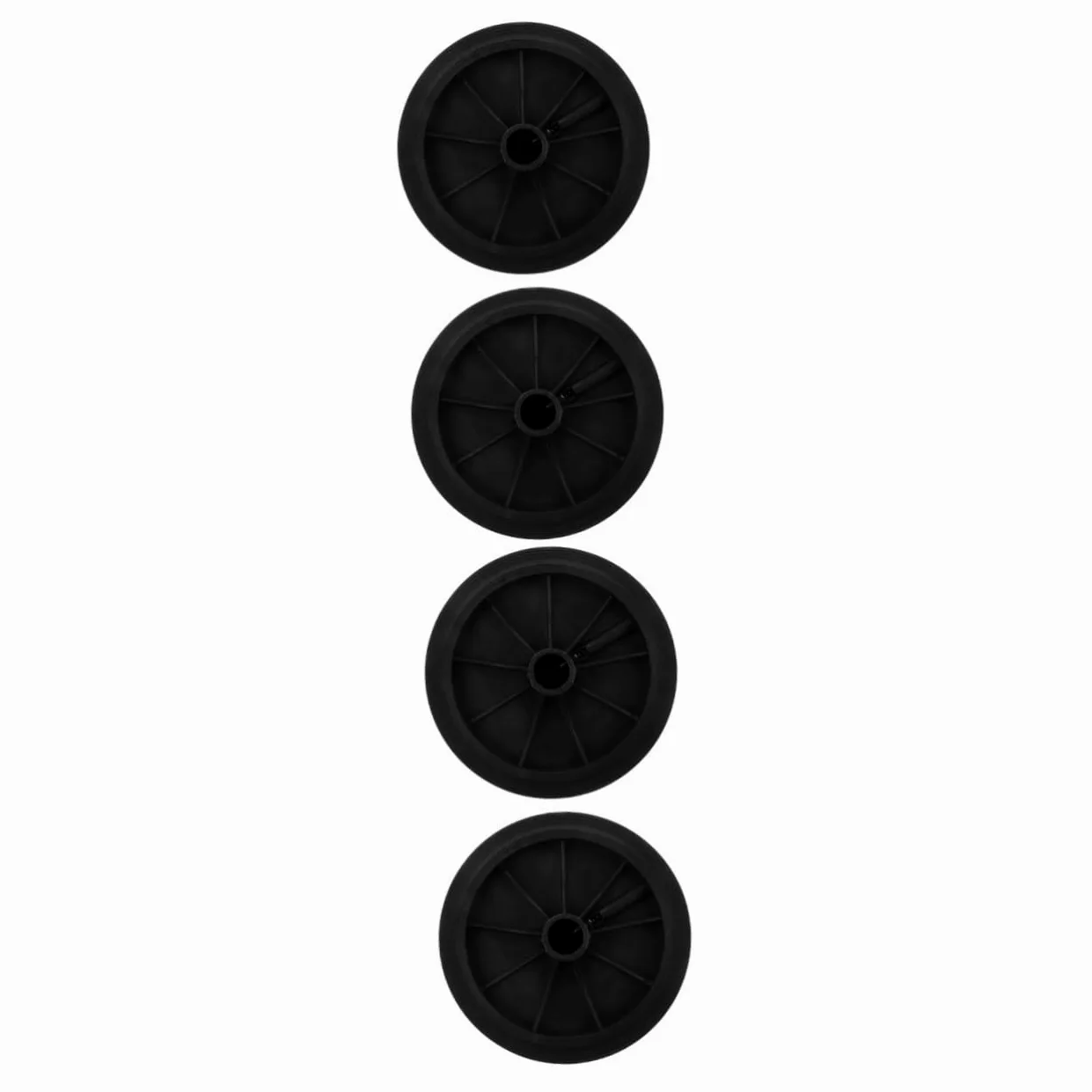 Zerodeko 2 Set Ruote Per Bidoni Della Spazzatura Da Esterno Carrello Della Spazzatura Ruote Per Pattumiera All'aperto Pratica Puleggia Per Pattumiera Gomma Da Cancellare Black 2 Pezzi * 2