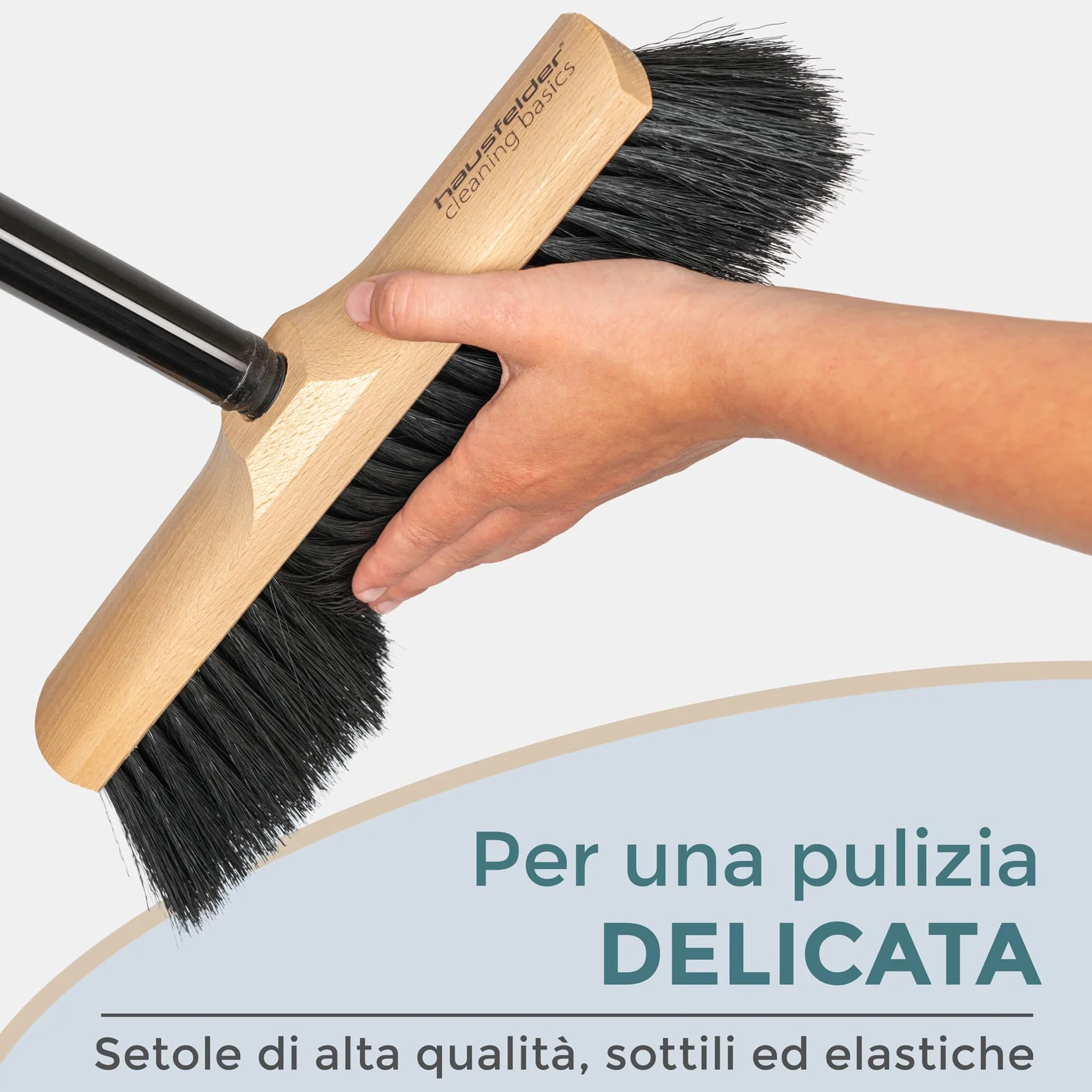 Hausfelder Scopa da camera in legno 30 cm, morbida