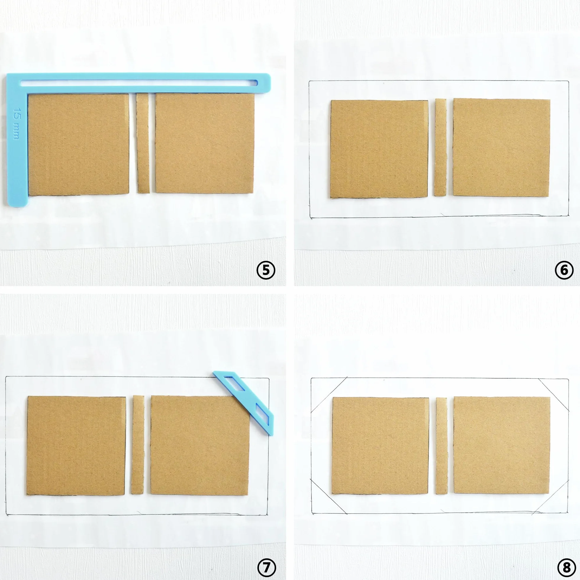 Set di 6 strumenti per scrapbooking facili da collegare, perfetti per principianti, stencil e guide di taglio, possono essere trasformati in quaderni, calendari, diari, manuali