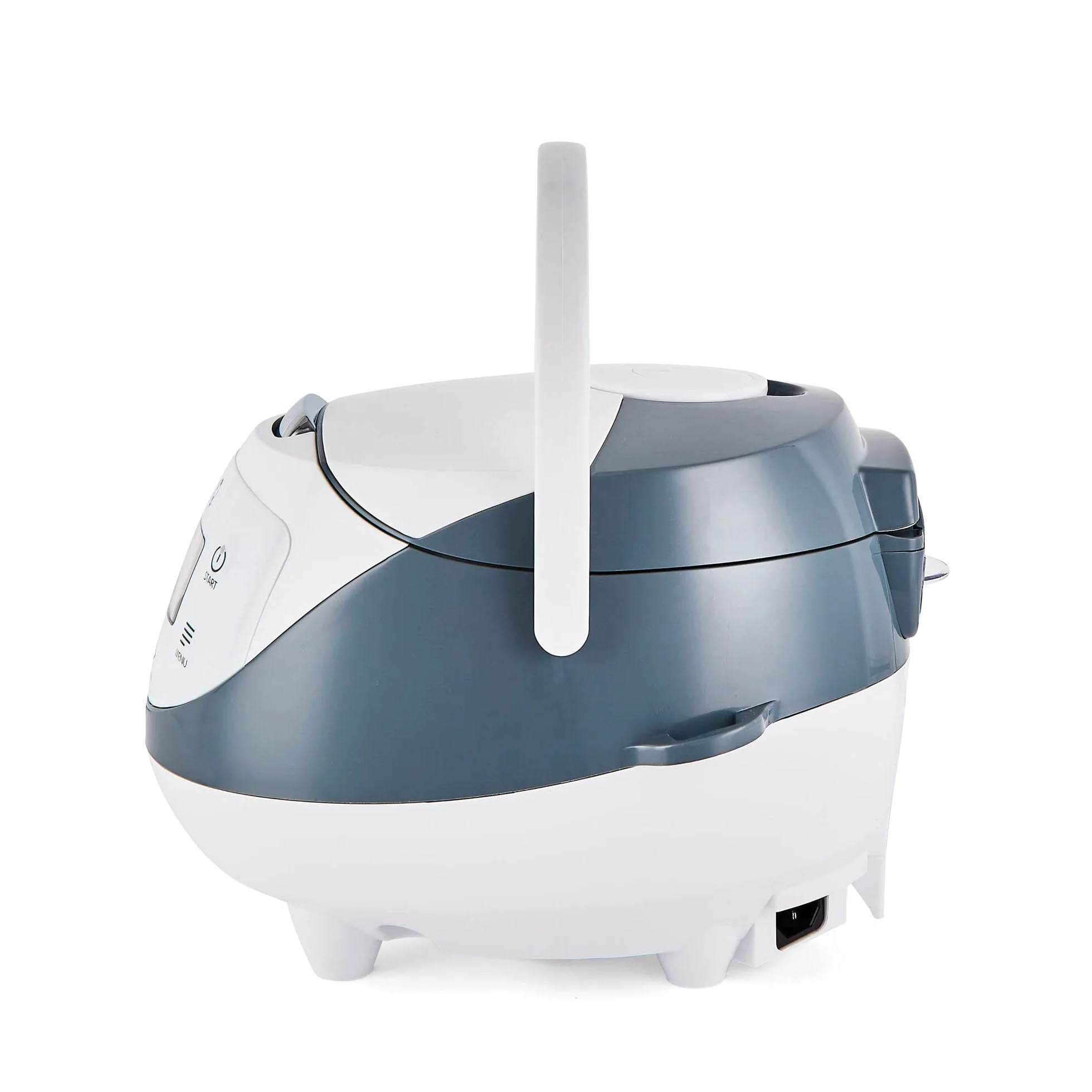 Yum Asia Panda Mini Cuociriso con Ciotola in Ceramica Ninja e Advanced Fuzzy Logic (3,5 tazze, 0,63 litri) 4 Funzioni di Cottura del Riso, 4 Funzioni Multicooker, Display LED, 220-240V (White/Grey)