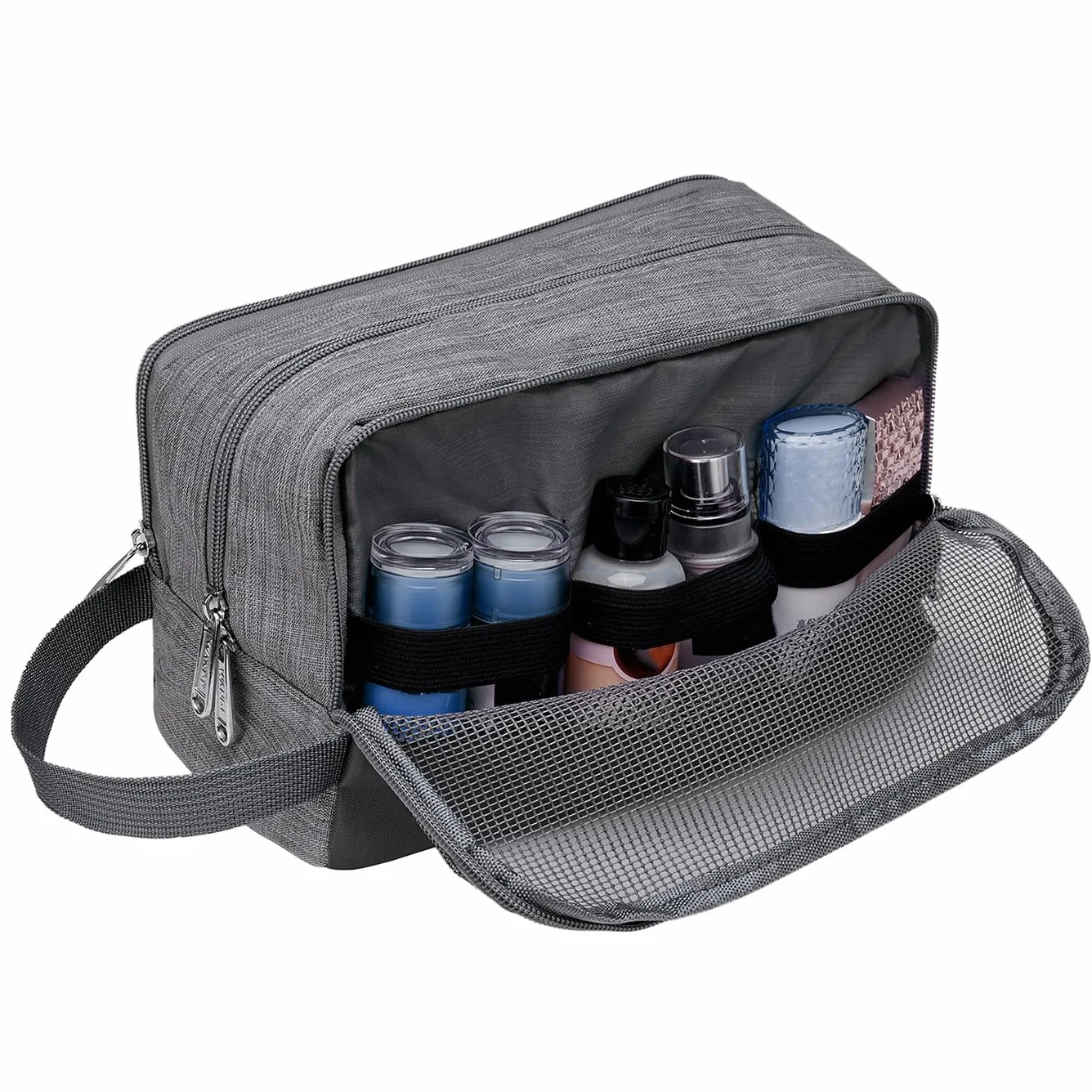 WANDF Astuccio da toilette da viaggio uomo borsa da bagno trucco organizzatore
