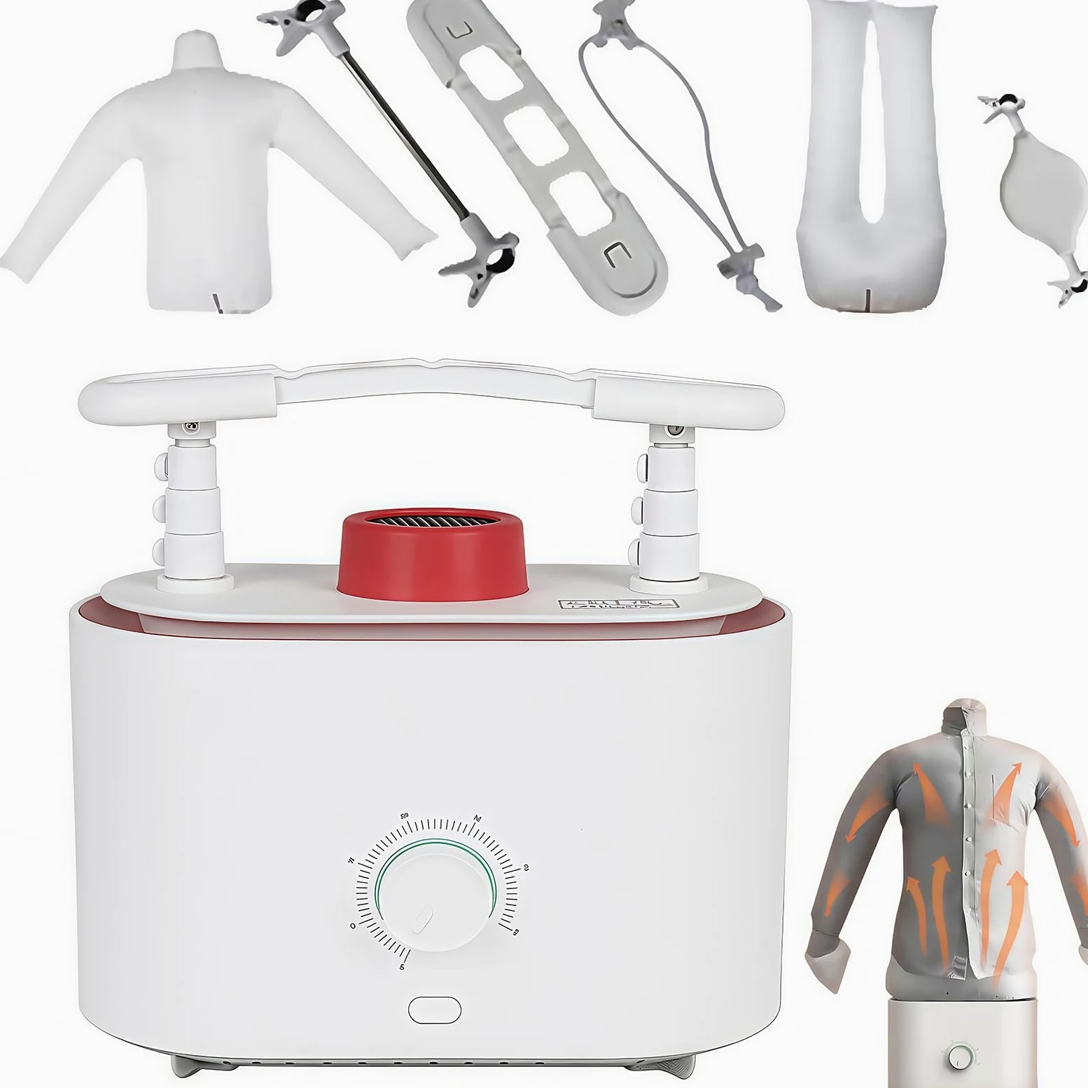 Scanovus Automatic Ironing Machine, Automatic Hot Air Dryer & Iron for Shirts & Pants, Hands-Free Inflatable Shirt Ironing, 8-12 Minutes Quick Ironed Dry (White)