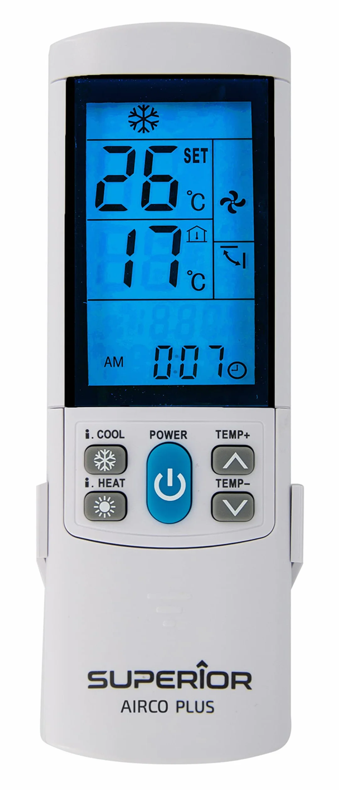 Superior AirCo PLUS - Telecomando Universale per Climatizzatori - 4000 codici - Ampio Display Retroilluminato - Timer Notturno - Funzione Temperature Block - SUPCU001