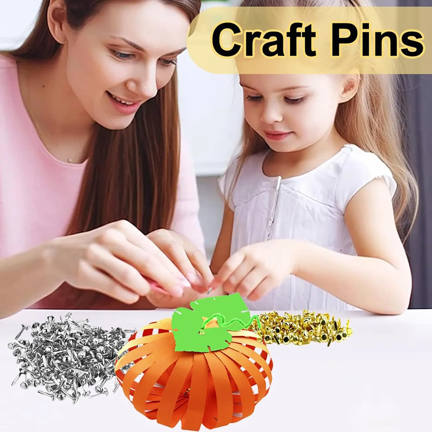 Fermacampioni,300 Pezzi Fermacampioni Piccoli 8 x 16 mm Mini Scrapbooking Brads Metallo Elementi di Fissaggio Puntine per Scrapbooking DIY Carta Artigianato(Argento)