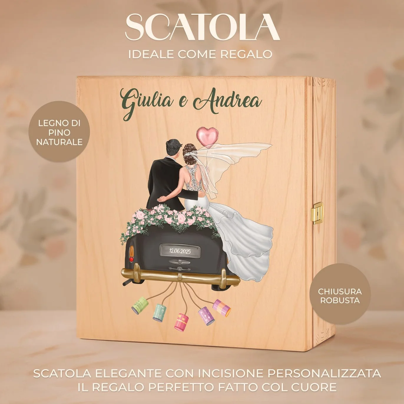 Maverton Calici Vino Personalizzati 490 ml Bicchieri Vino Rosso Bianco Regalo Sposi Coppia