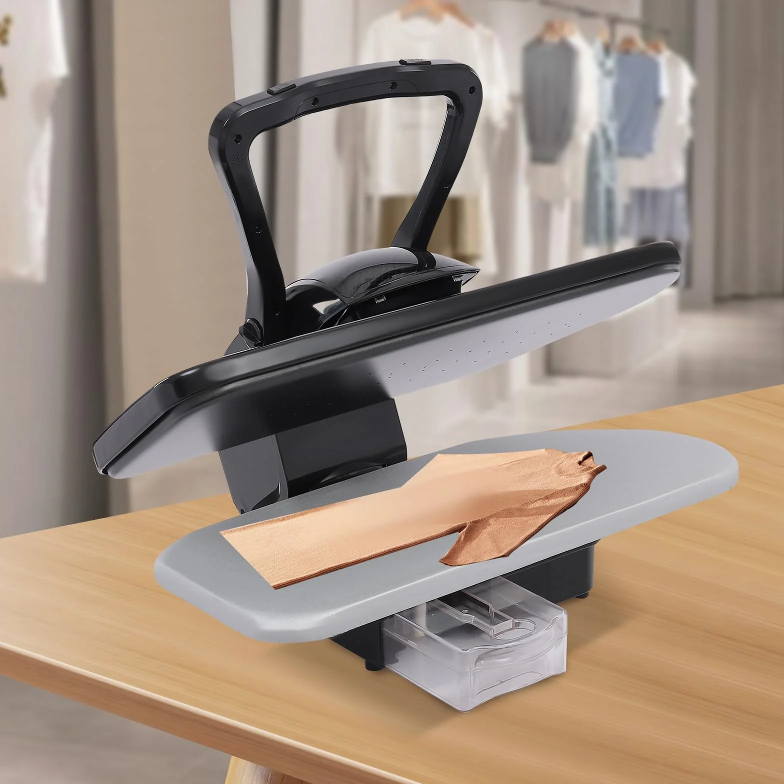 Ferro da stiro a vapore intelligente, 2200 W, sistema di pressa a vapore, 1 l, con touch screen, 5 modalità per nylon, seta, lana, cotone, lino nero