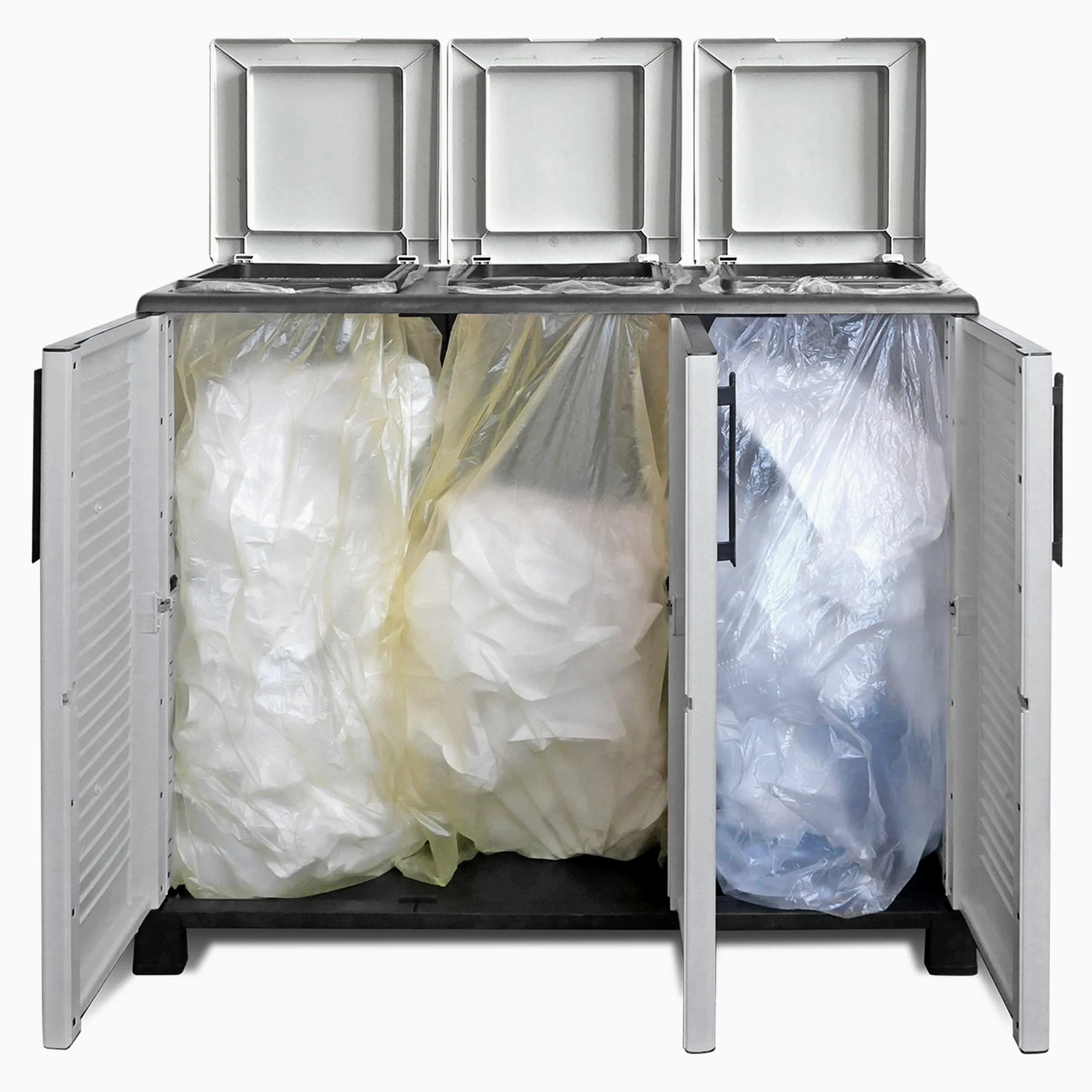 Art Plast Mobile Contenitore PATTUMIERA per LA Raccolta DIFFERENZIATA in Resina PLASTICA da Esterno E Interno (3 CONTENITORI)