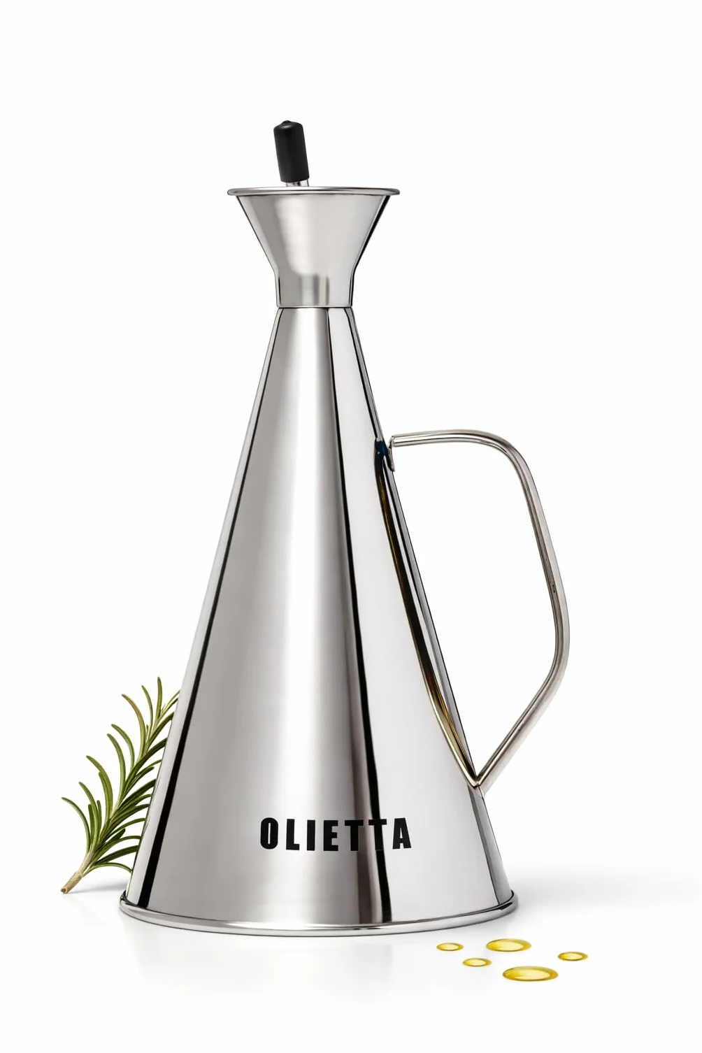 Oliera da Tavola in Acciaio Inossidabile 500ml Salvagoccia per Olio e Aceto
