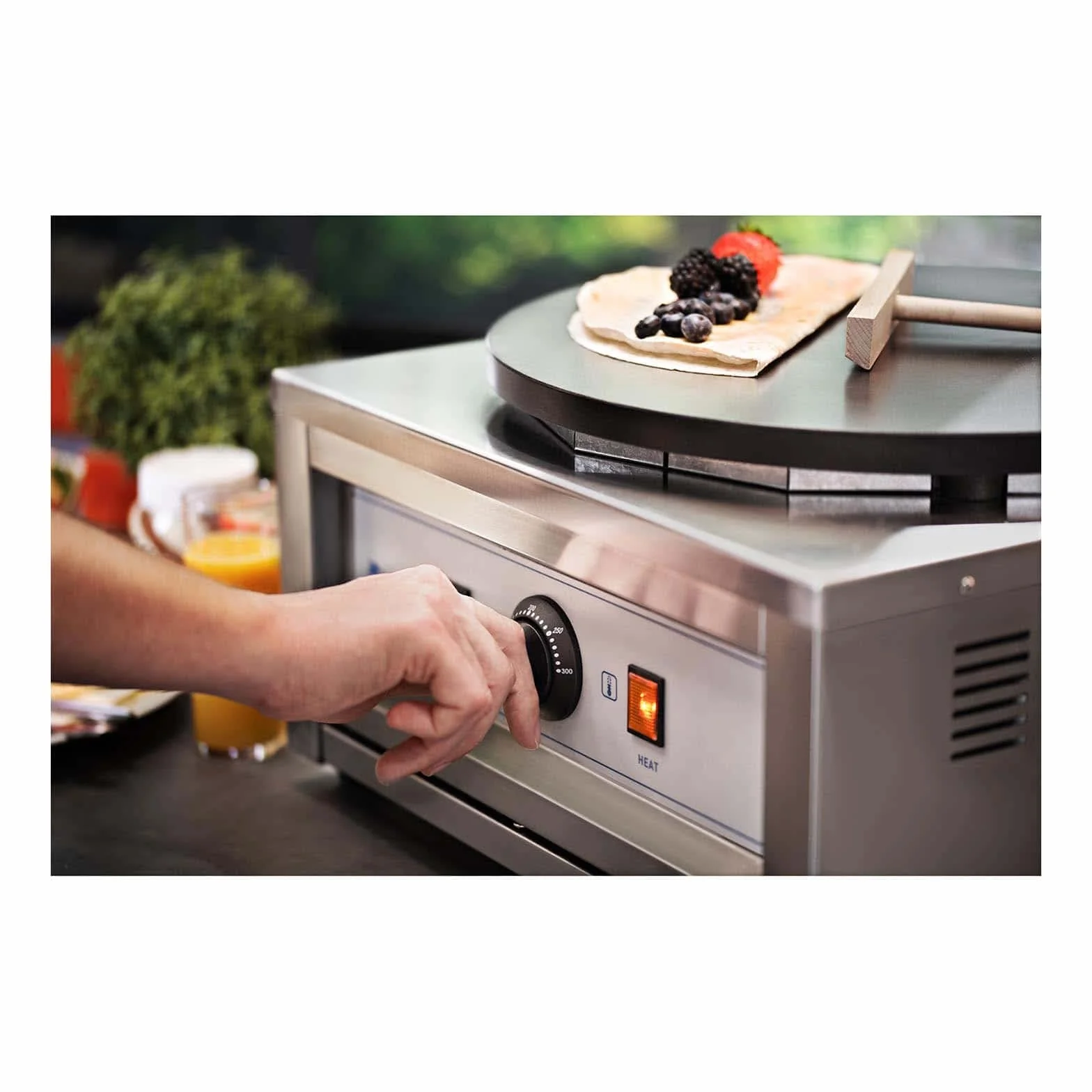 Royal Catering Crepiera Elettrica Con Piastra Macchina Per Cialde RC-CMS01 Acciaio inossidabile 0-300 °C 3000 W