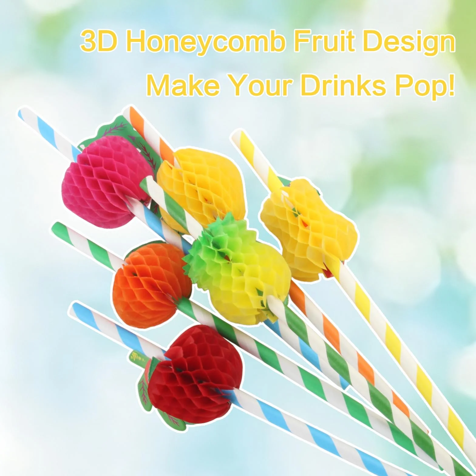 60 Cannucce per Frutta 60 Cannucce a Forma di Ombrello Divertenti Decorazioni per Bevande Adatte per Torte Frutta Gelati Bevande Succhi Decorazioni per Cocktail (120 Pezzi)