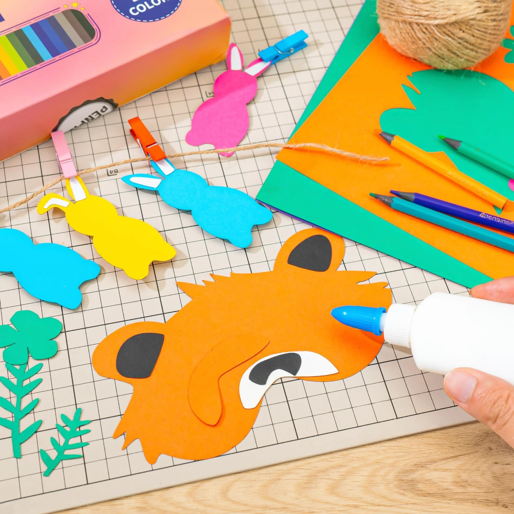 Cartoncino colorato A4 230 g/m², 125 fogli, 25 colori per scrapbooking