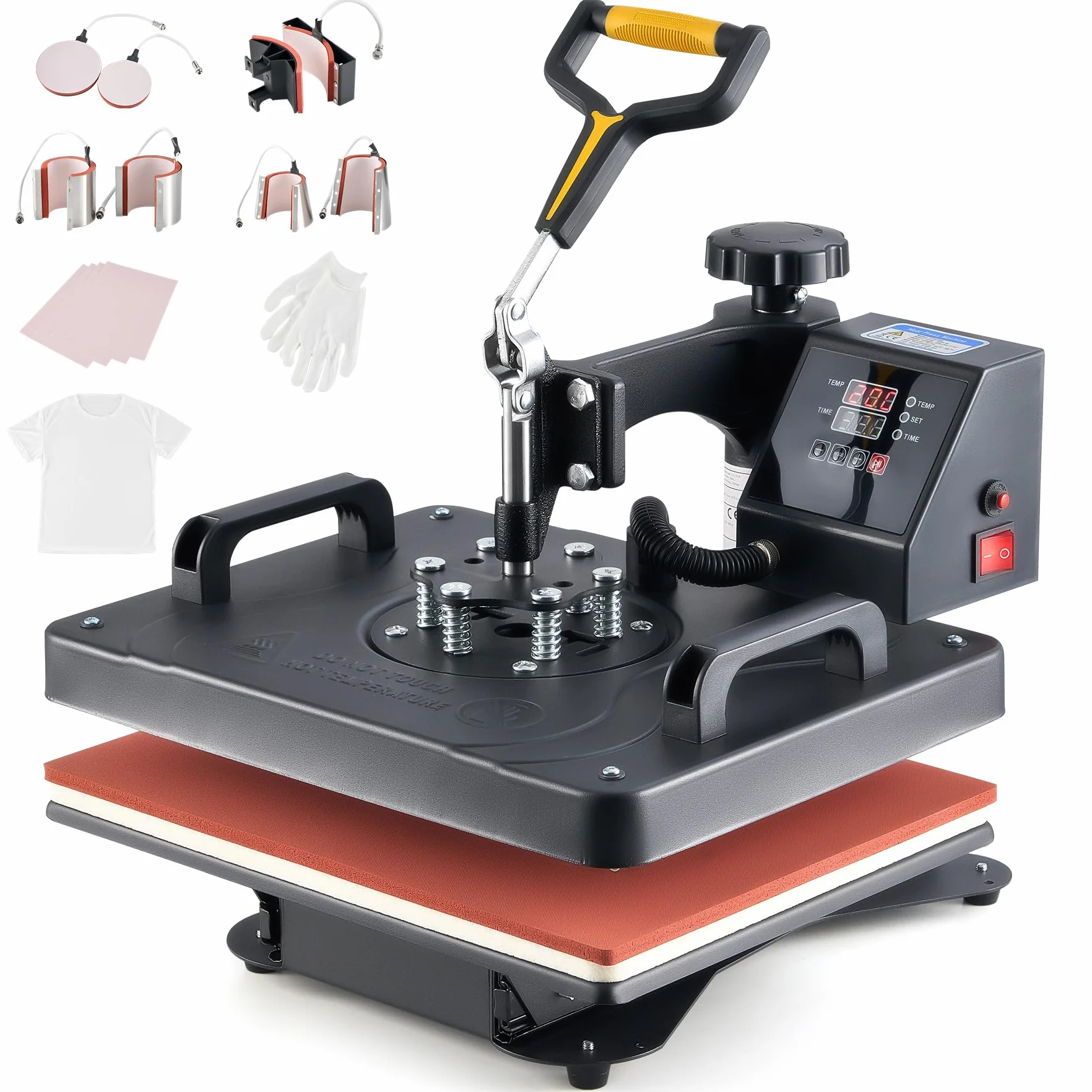 CREWORKS 8 in 1 Pressa a Caldo 30 x 38 cm Termopressa per Magliette Sublimazione