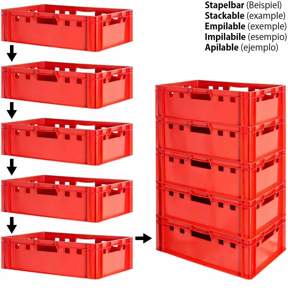 Kingpower Carne Riquadro E2 Carne Impilabile Scatola di Immagazzinaggio Contenitore, Numero:4