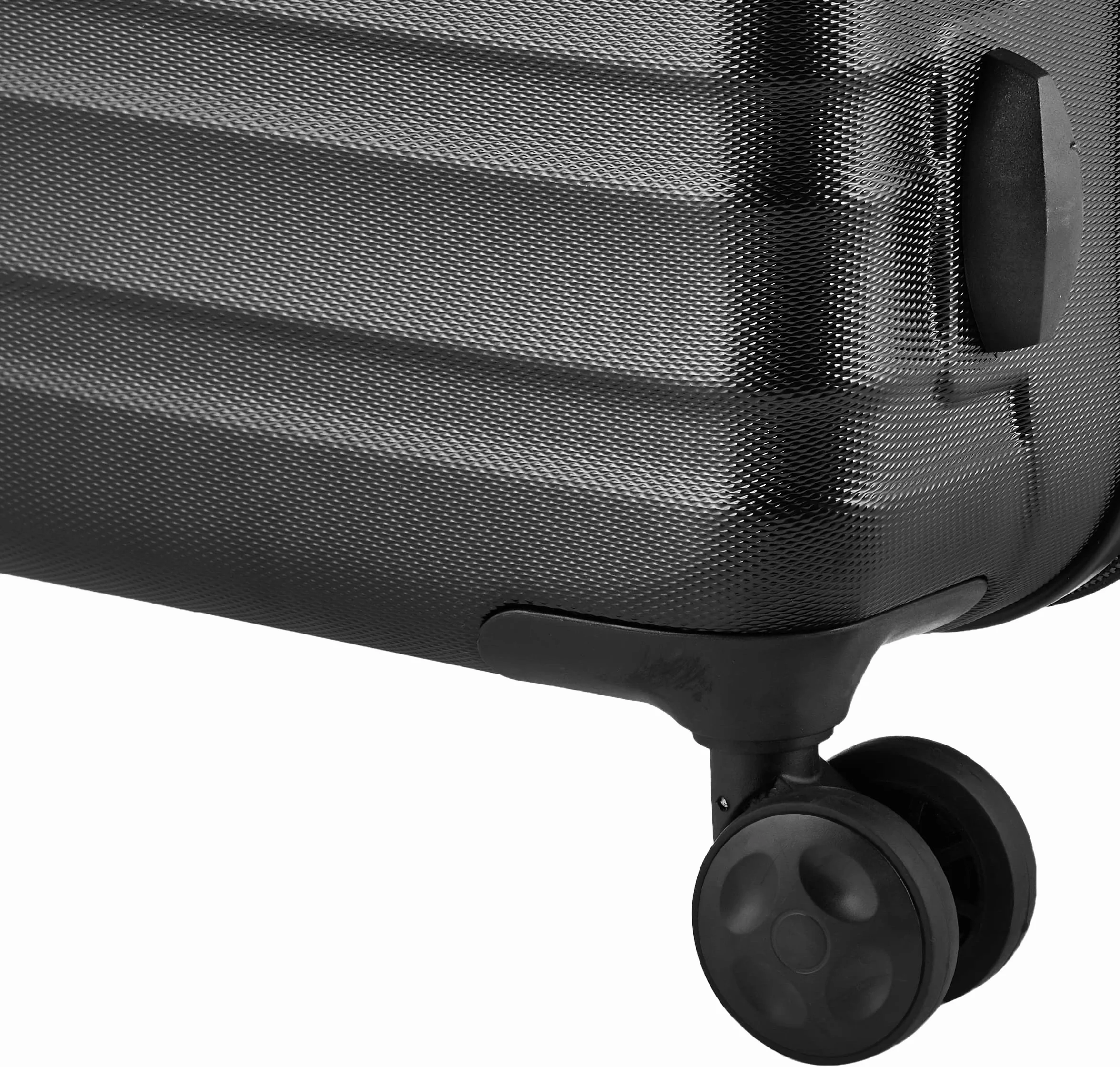 Amazon Basics Valigia Rigida Piccola Bagaglio a Mano Espandibile ABS 4 Ruote Doppie Girevoli 55 x 37,5 x 25,5cm Nero