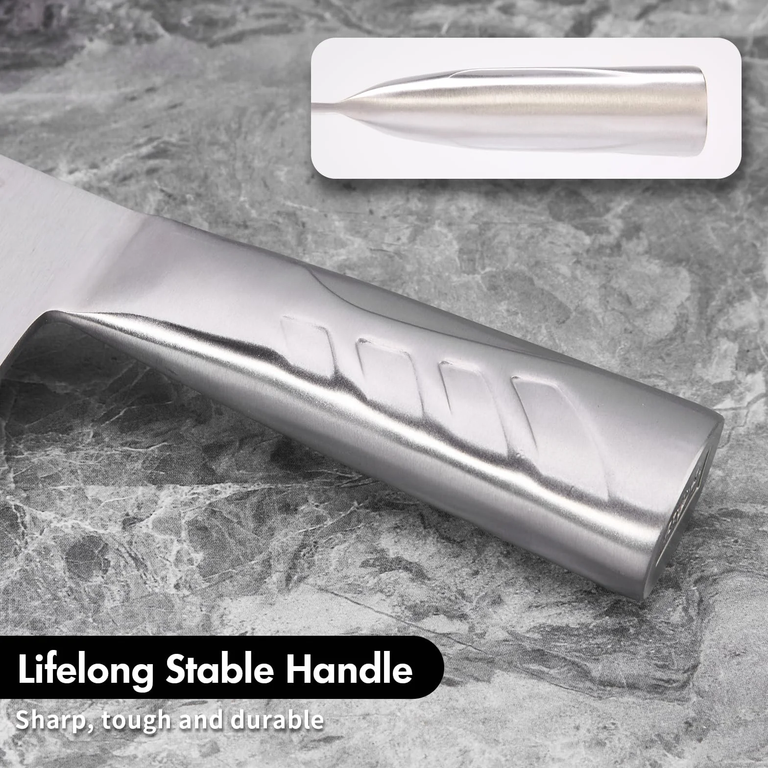 SHI BA ZI ZUO Coltello da cucina 8 pollici Versatile mannaia da macellaio Coltello tritatutto per affettare carne tritare ossa per la cucina domestica e il ristorante