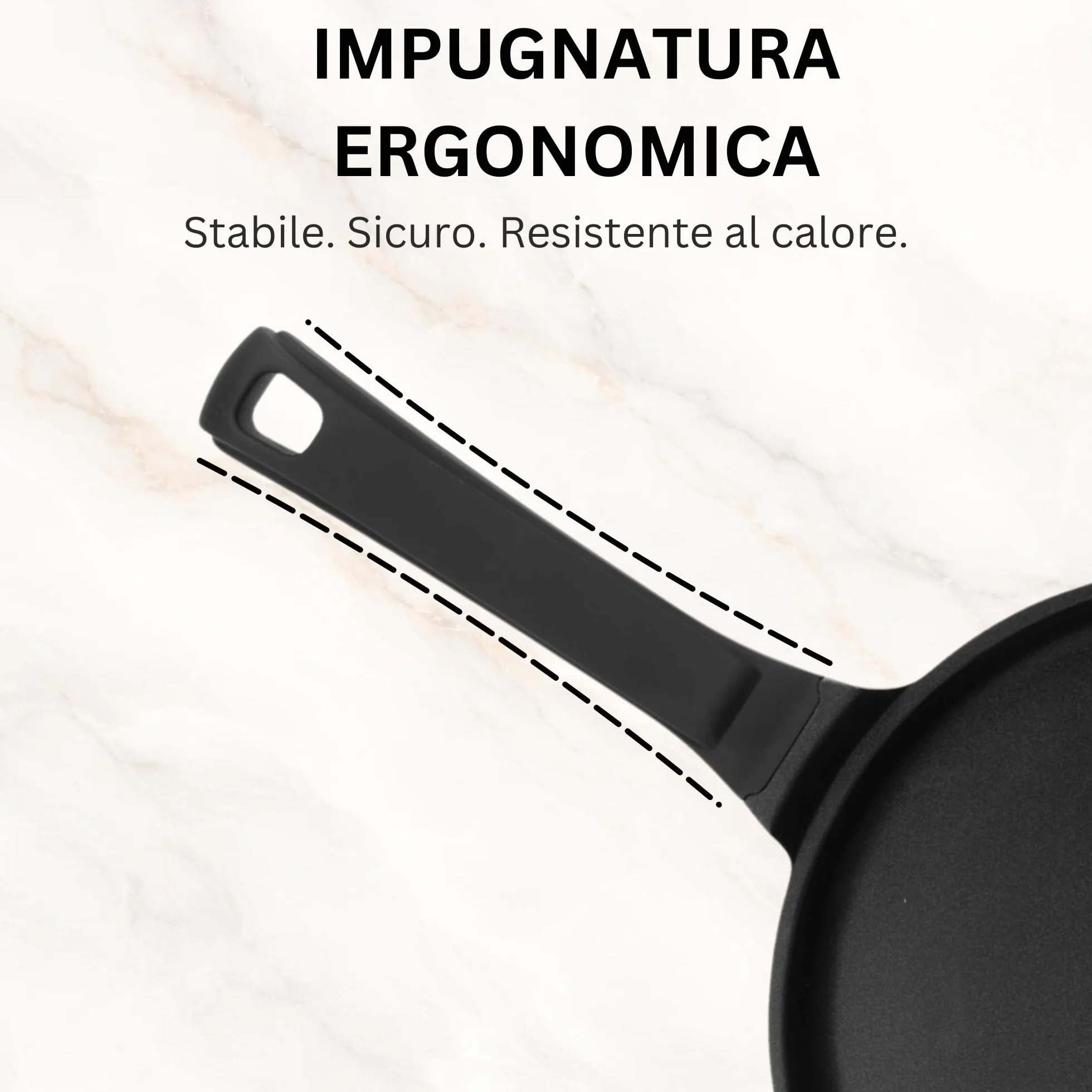 Stone&Stone Padella per Crepes e Pancake 26cm Antiaderente per Induzione e Gas | Crepiera con Rivestimento Ceramico Tedesco | Senza PFOA PFAS PTFE | Spatola e Stendi Pastella Inclusi
