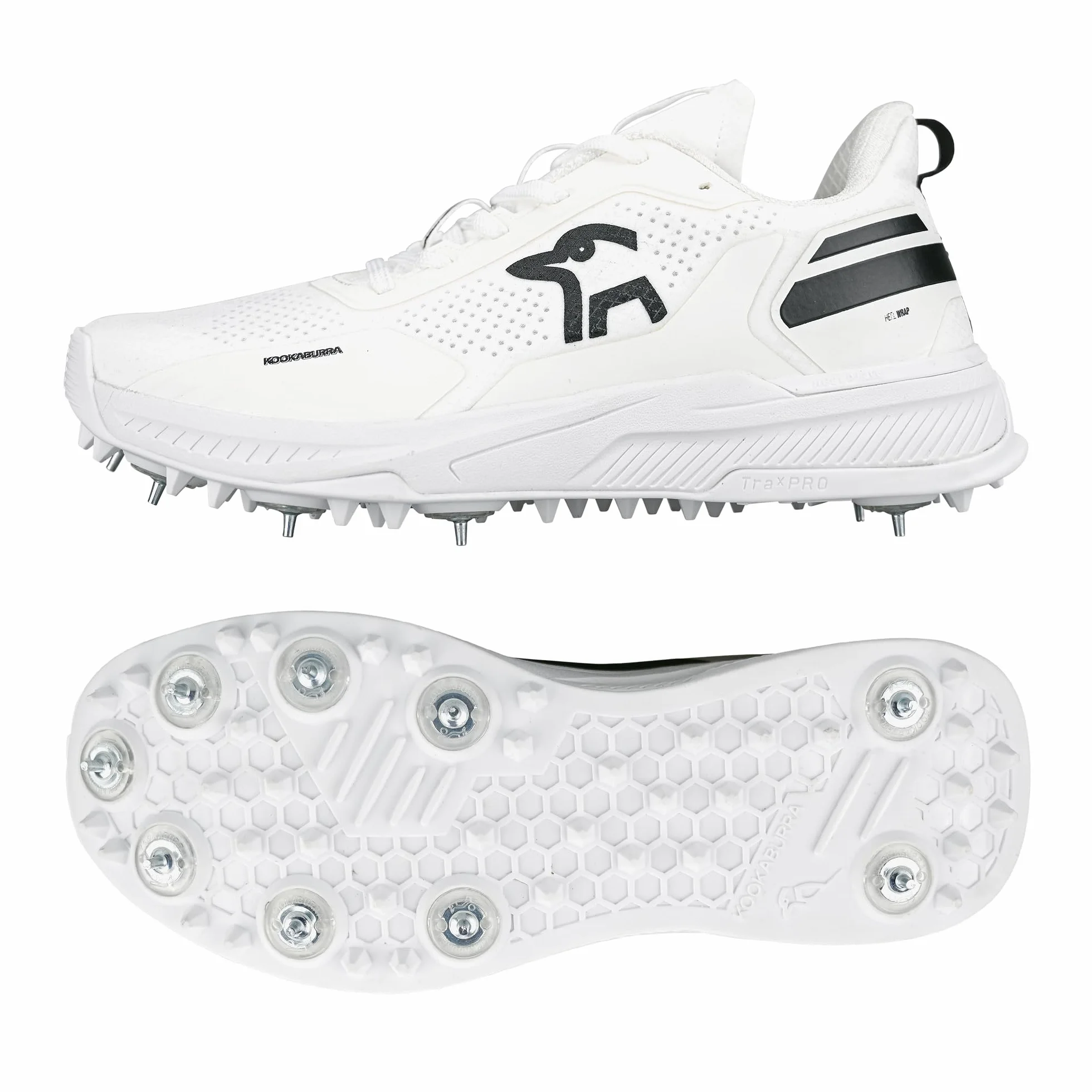 KOOKABURRA KC Players Spike Cricket Shoe - White/Black