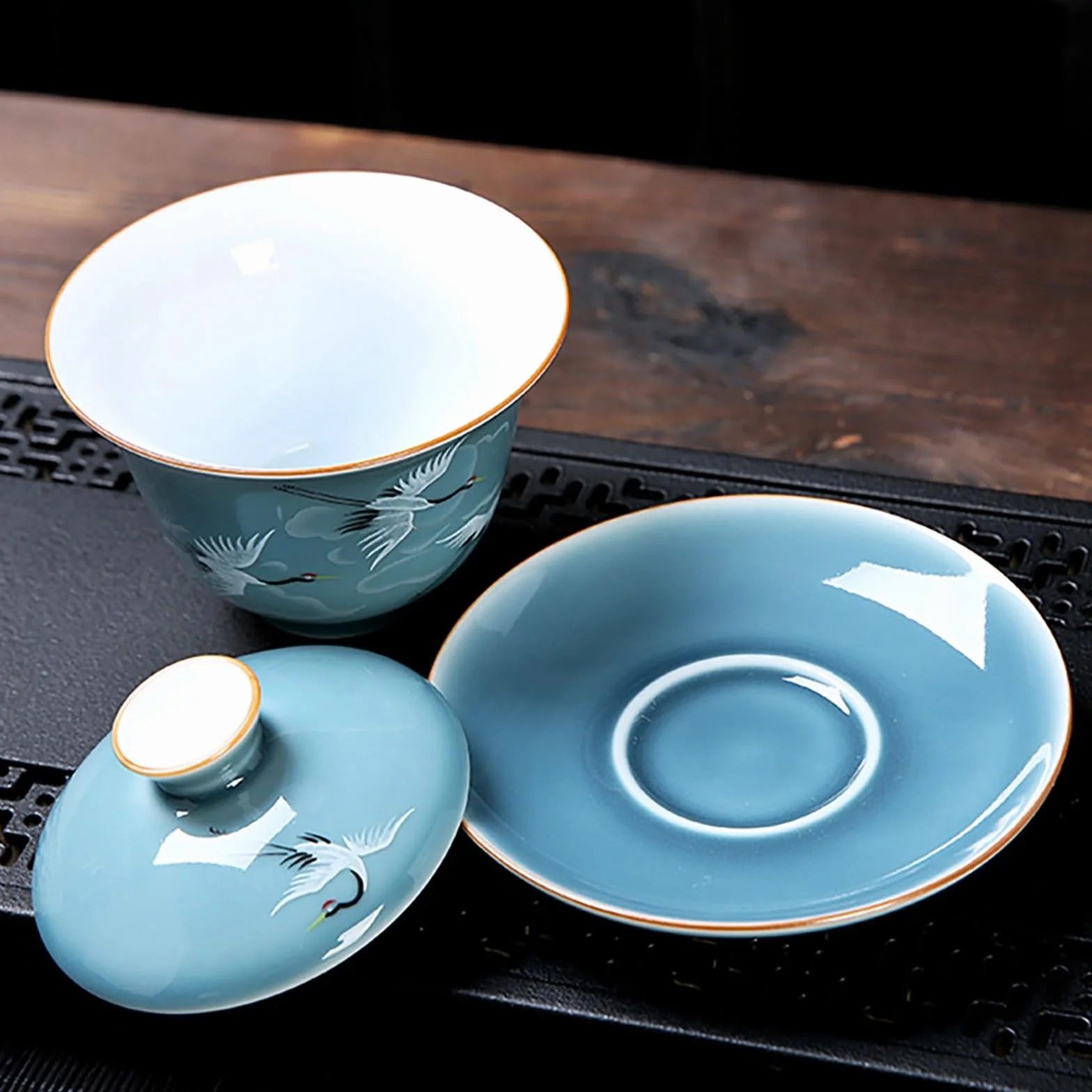 Gaiwan tazza di tè cinese ceramica Sancai Tea Bowl set da tè