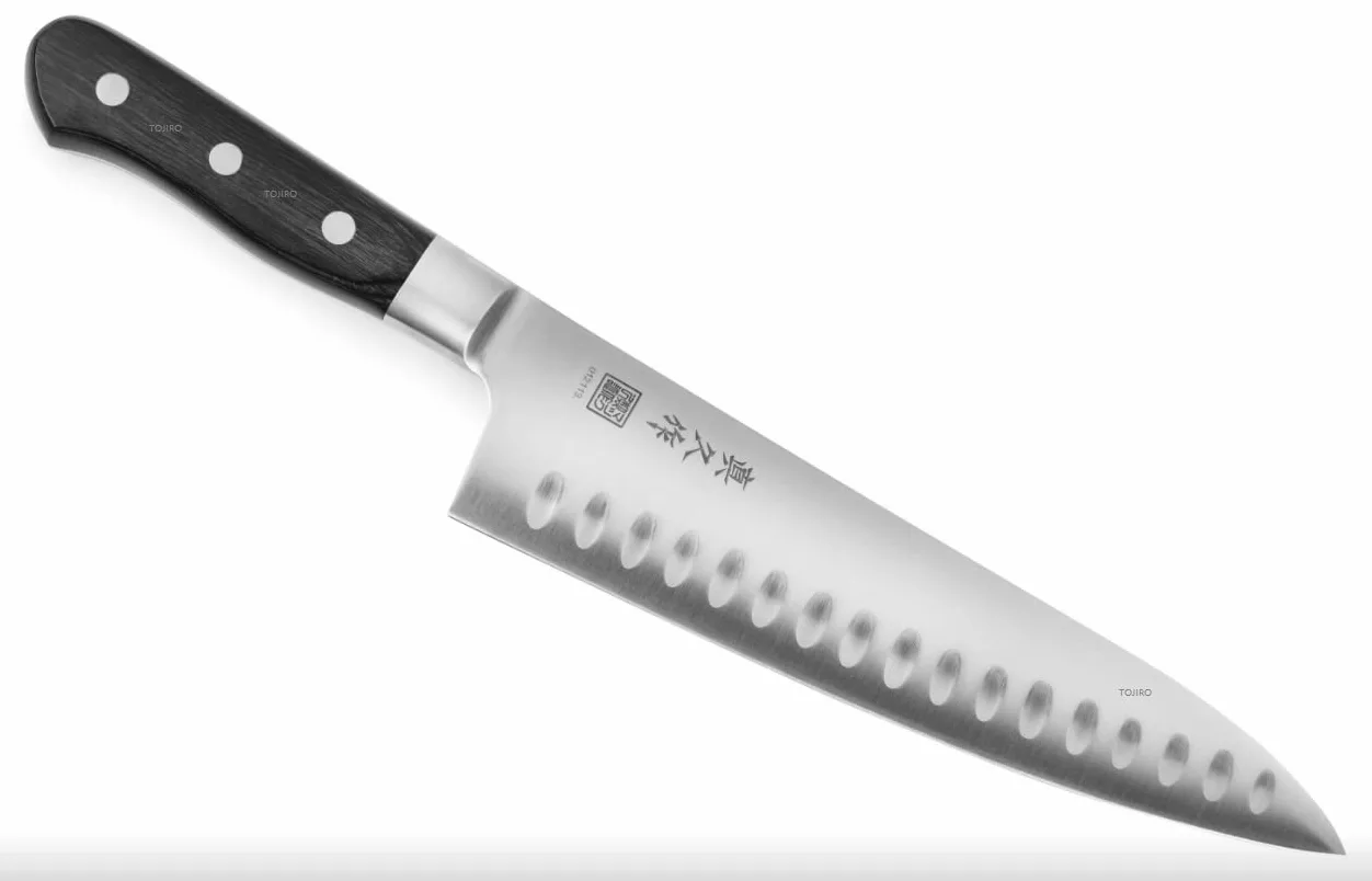 MAC Professional Coltello Trinciante da 20 cm con Scanalature, MHT-80