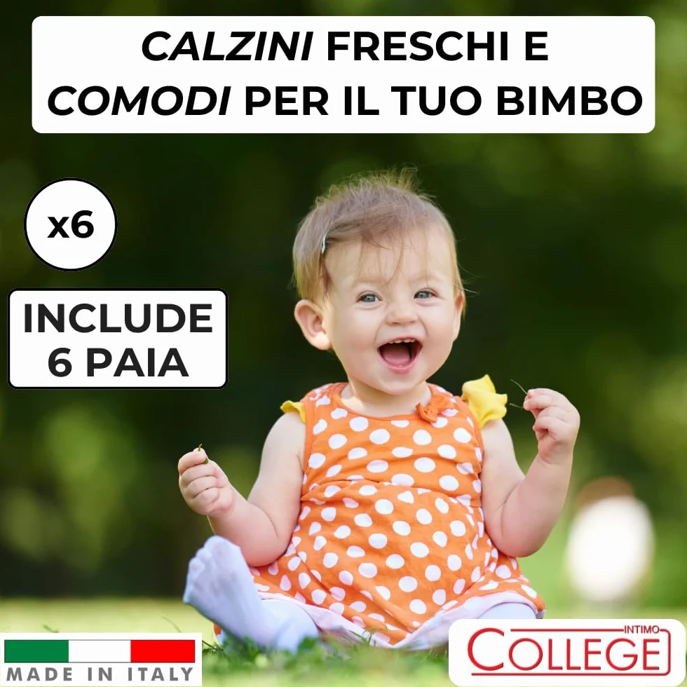 Paia Calzini Filo di Scozia Bambino Sneakers Calzini Corti Unisex Calze Corte Sopra Caviglia 100% Italiana