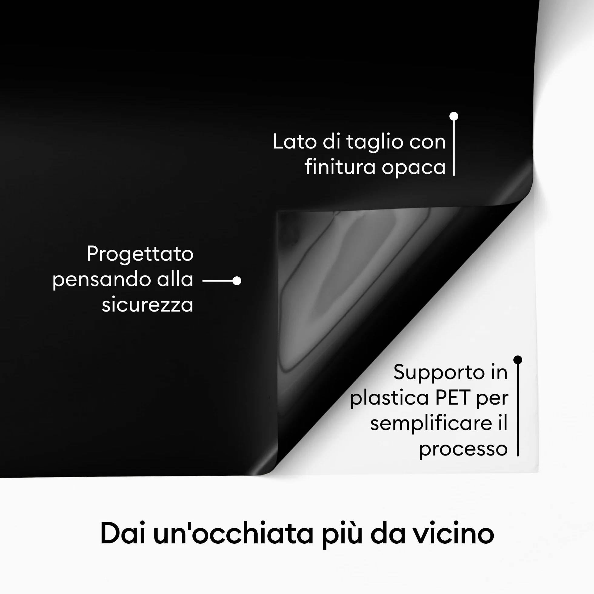 Cricut Pellicola in vinile per plotter 10 fogli 30,5 cm x 30,5 cm autoadesiva permanente Nero