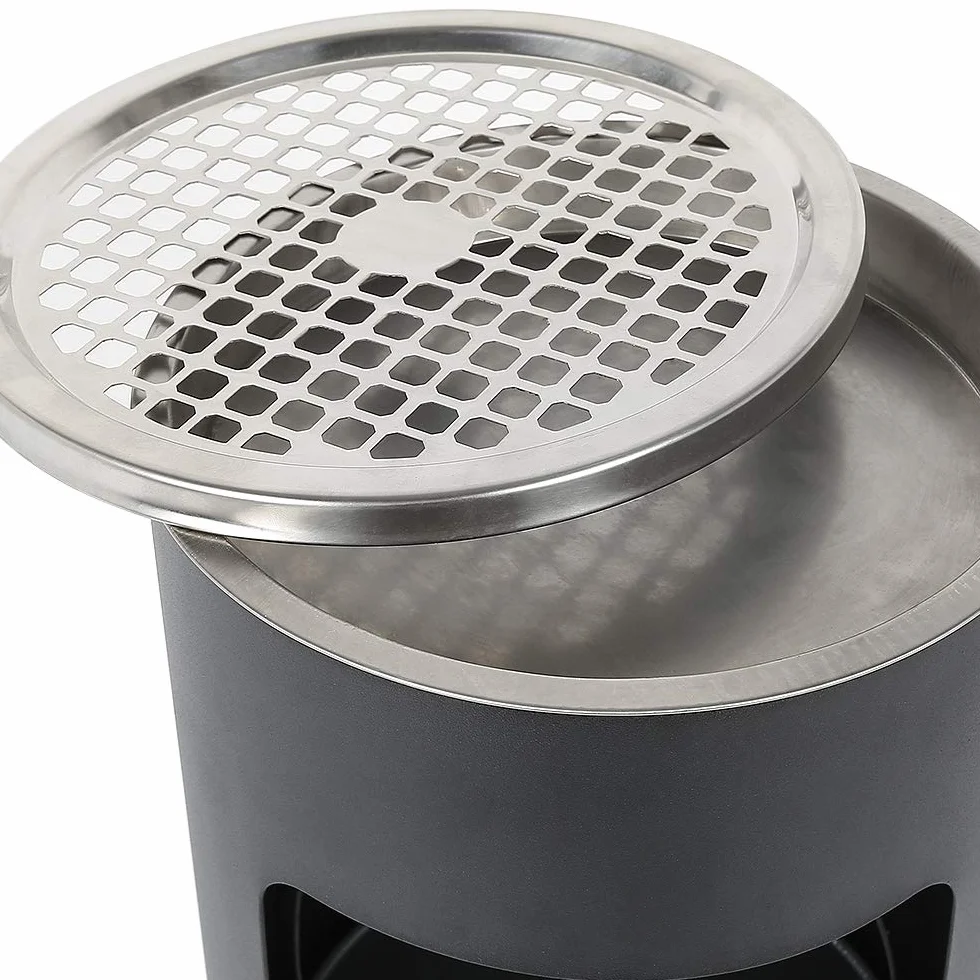 Posacenere da 30 l in acciaio inox per esterni con secchio interno