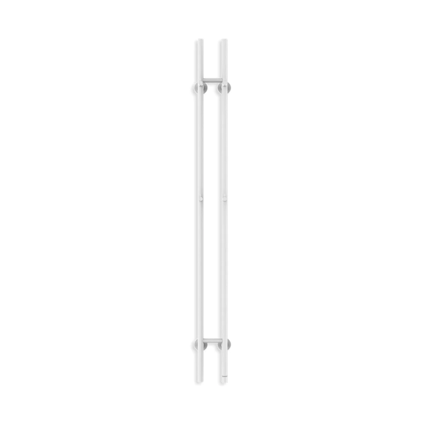 CREATE / Warm Towel Tube/Portasciugamani Elettrico 2 Barre Bianco/Design Verticale, 150 x 13 cm, 2 impostazioni Temperatura, Timer, Acciaio Inossidabile, 120 W