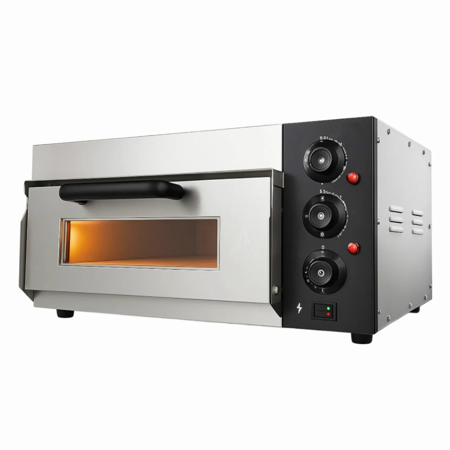 Forno per pizza elettrico compatto 40 cm Forno per pizza professionale Forno in acciaio inox Cottura precisa Forno per pizza per ristoranti Pizzerie Catering Forno Compatto e Potente Forno per Pizza