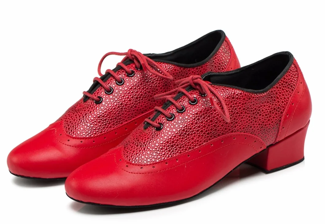 Uomo Scarpe da Ballo Pelle di Serpente Allacciato Punta Chiusa Social Dance Jazz Rumba Latino