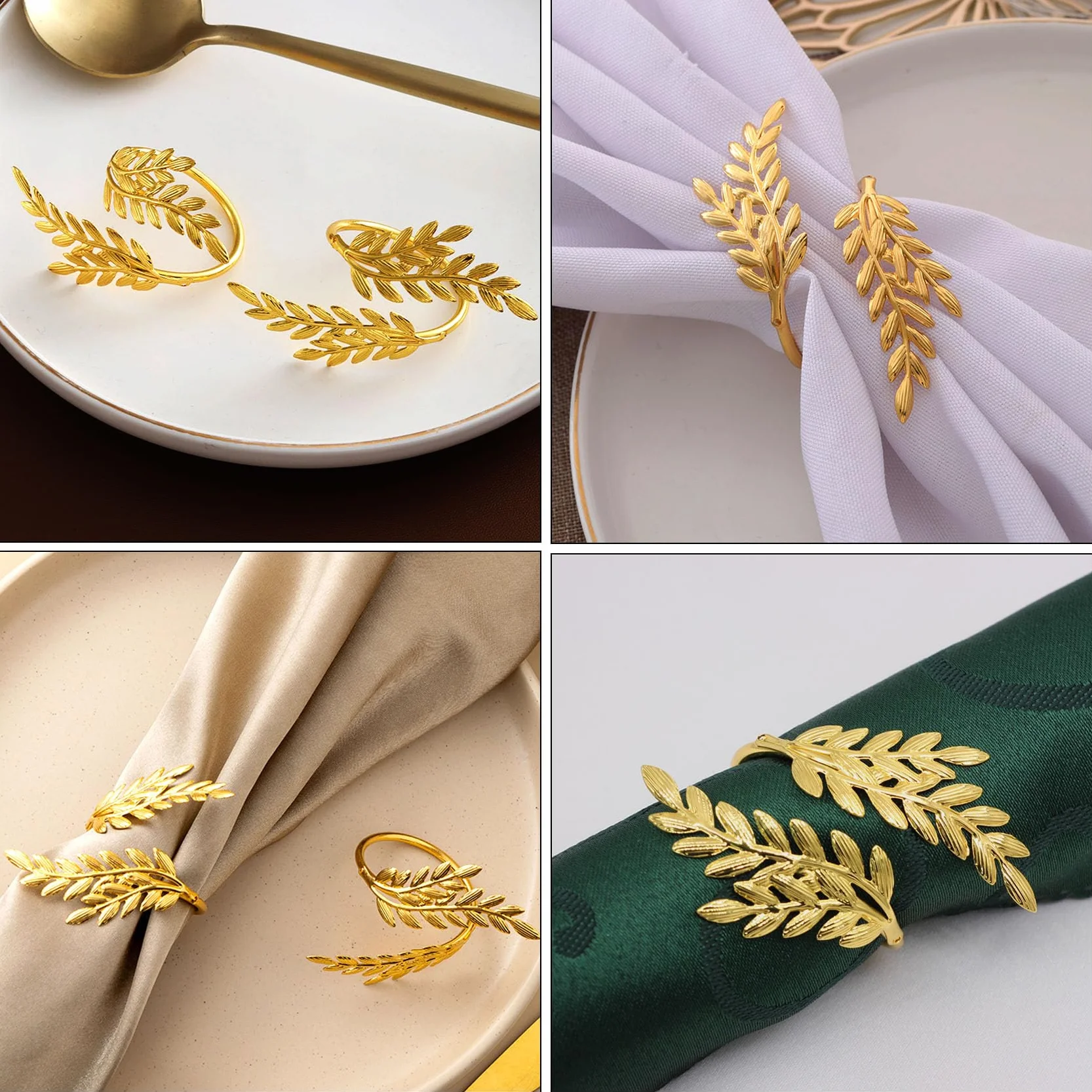 12 Pezzi Anelli Portatovagliolo,Fibbia per Tovaglioli di Grano,Portatovaglioli Oro, Tovaglioli Fibbia,Adatto per Matrimoni,Feste,Compleanni,Anniversari,Cene e Decorazioni da Tavola