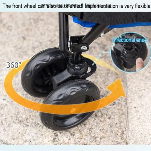 Carrello pieghevole con ruote, compatto, per casse, libri, articoli da giardino, ideale per shopping, viaggi, attività all'aperto