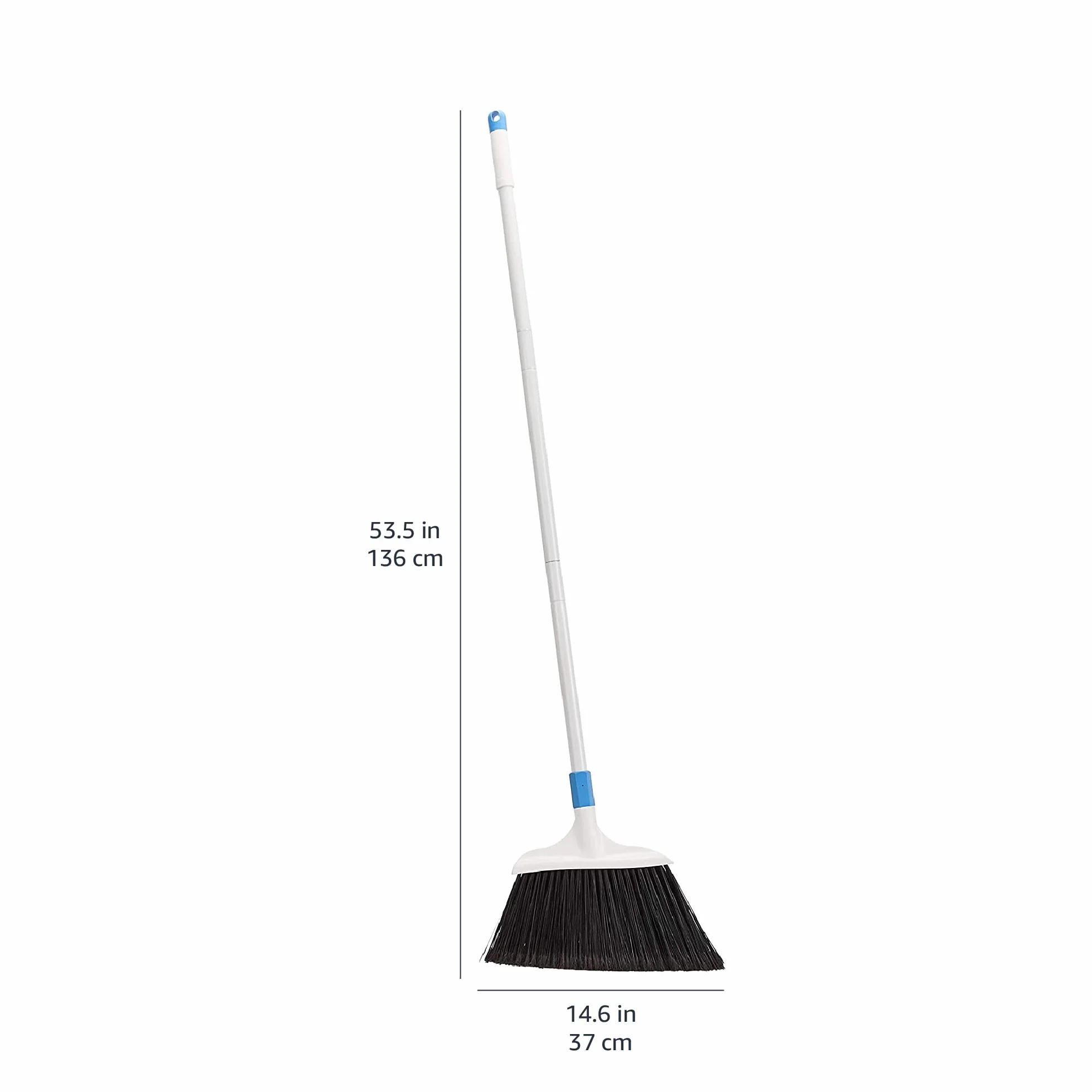 Amazon Basics Scopa per impieghi gravosi, blu e bianco