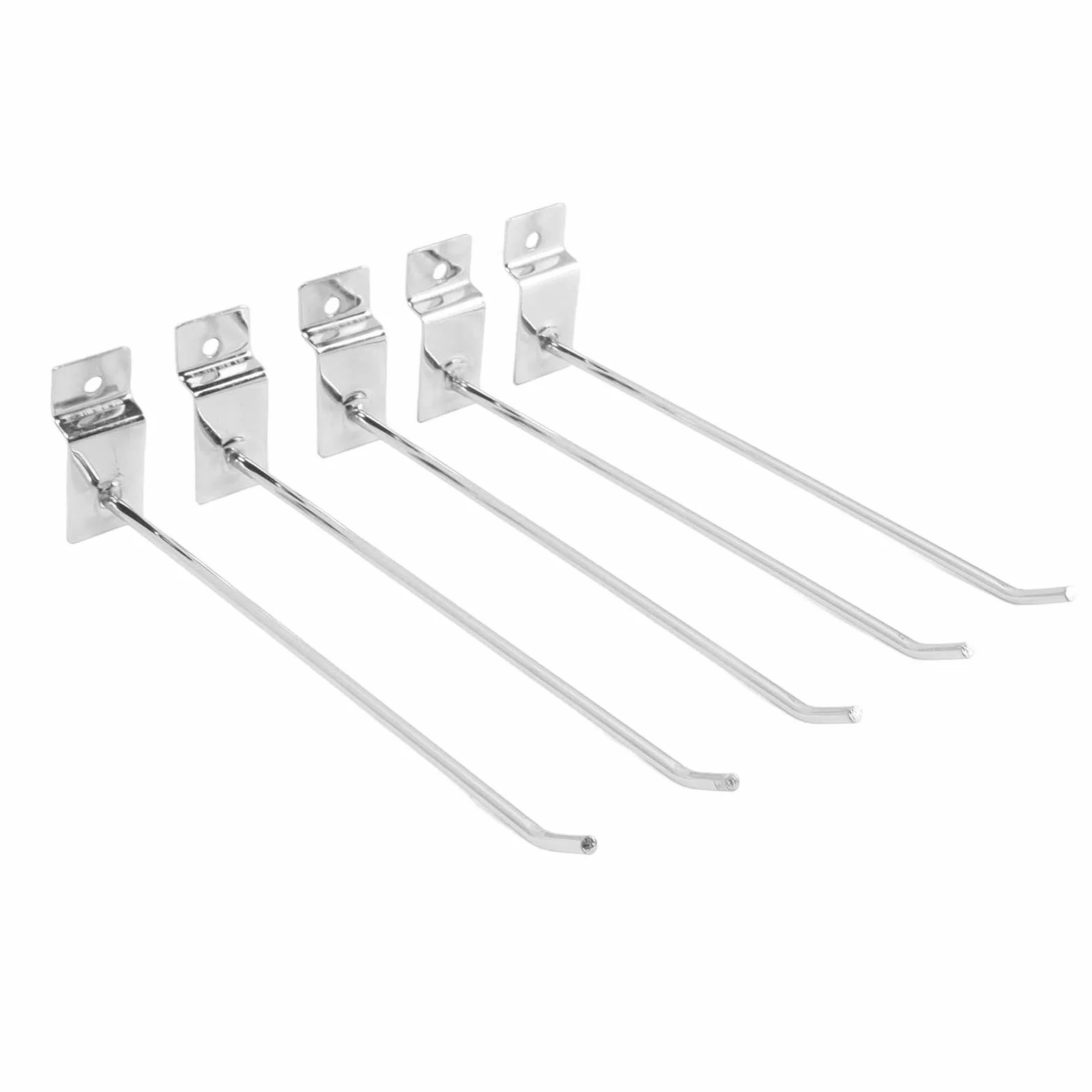 Ganci per Pannello Dogato 20cm 50 Pezzi, Gancio per Display per Griglia in Metallo Forato per Supermercato
