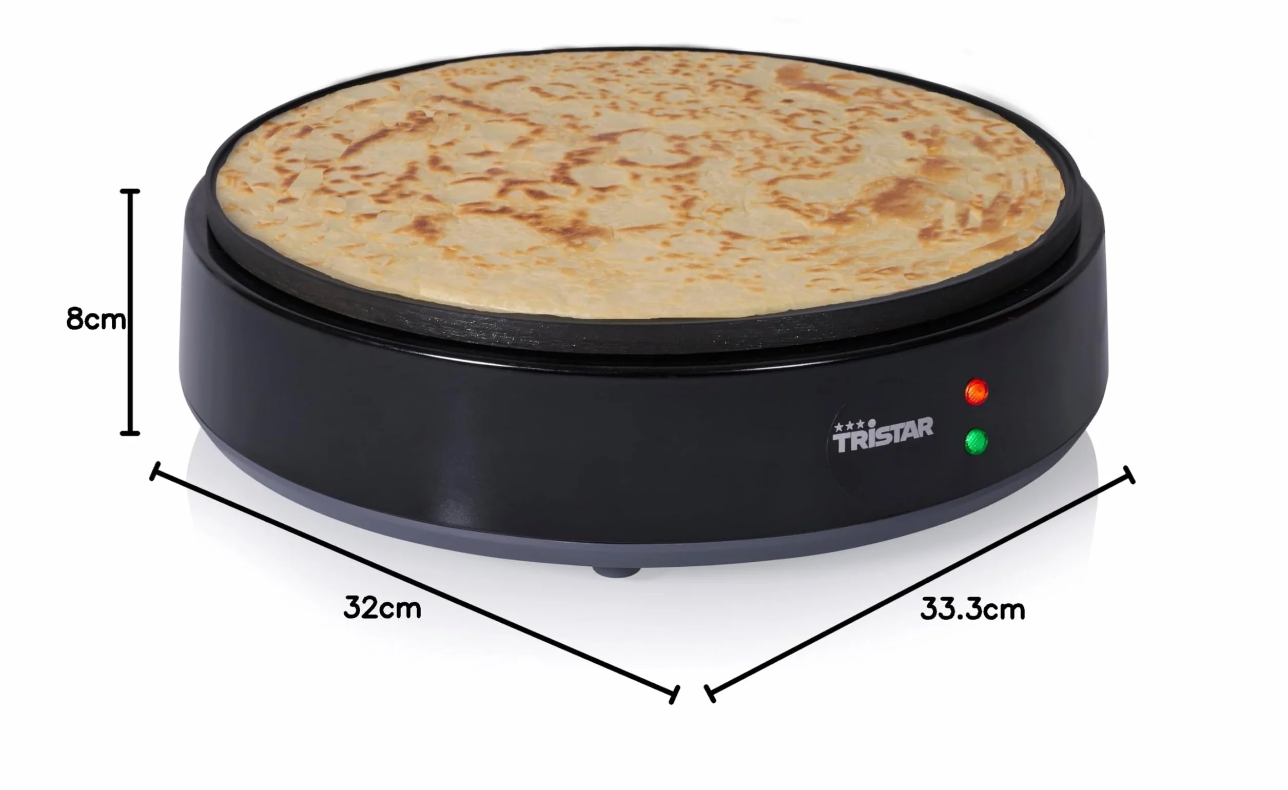 Tristar Crepiera 30 cm 1200 W 10 Livelli di Calore Antiaderente Senza BPA