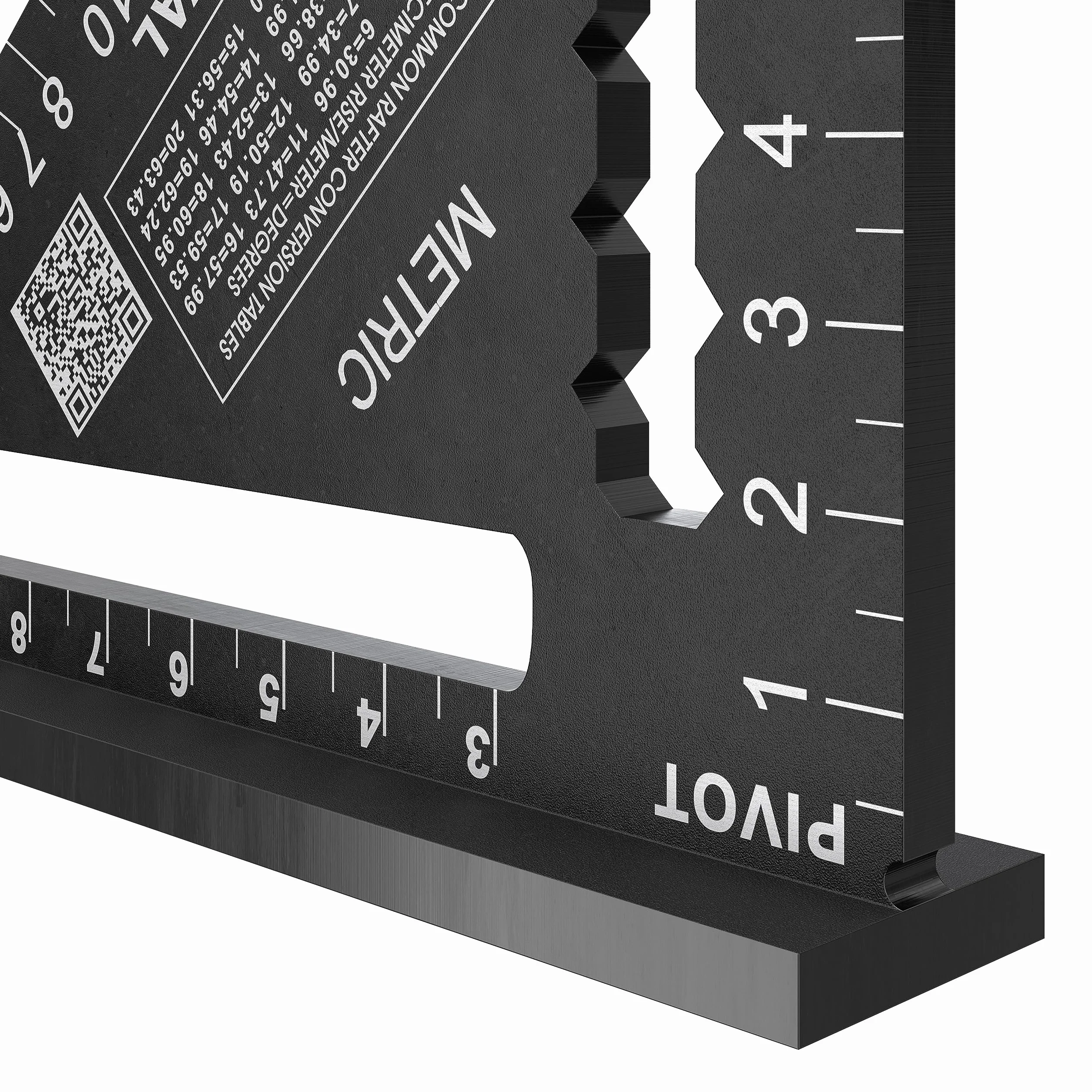 Squadra da carpentiere in alluminio Hultafors 5-in-1 180 mm fresata a CNC