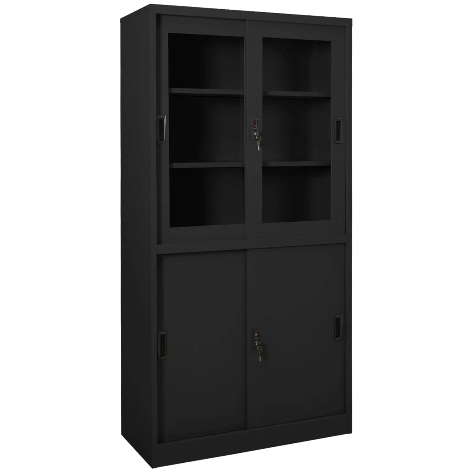 Armadio Ufficio Anta Scorrevole Antracite 90x40x180 cm Acciaio,Armadio Ufficio,Armadi Archivio,Armadio per Ufficio,Mobile Ufficio-335965