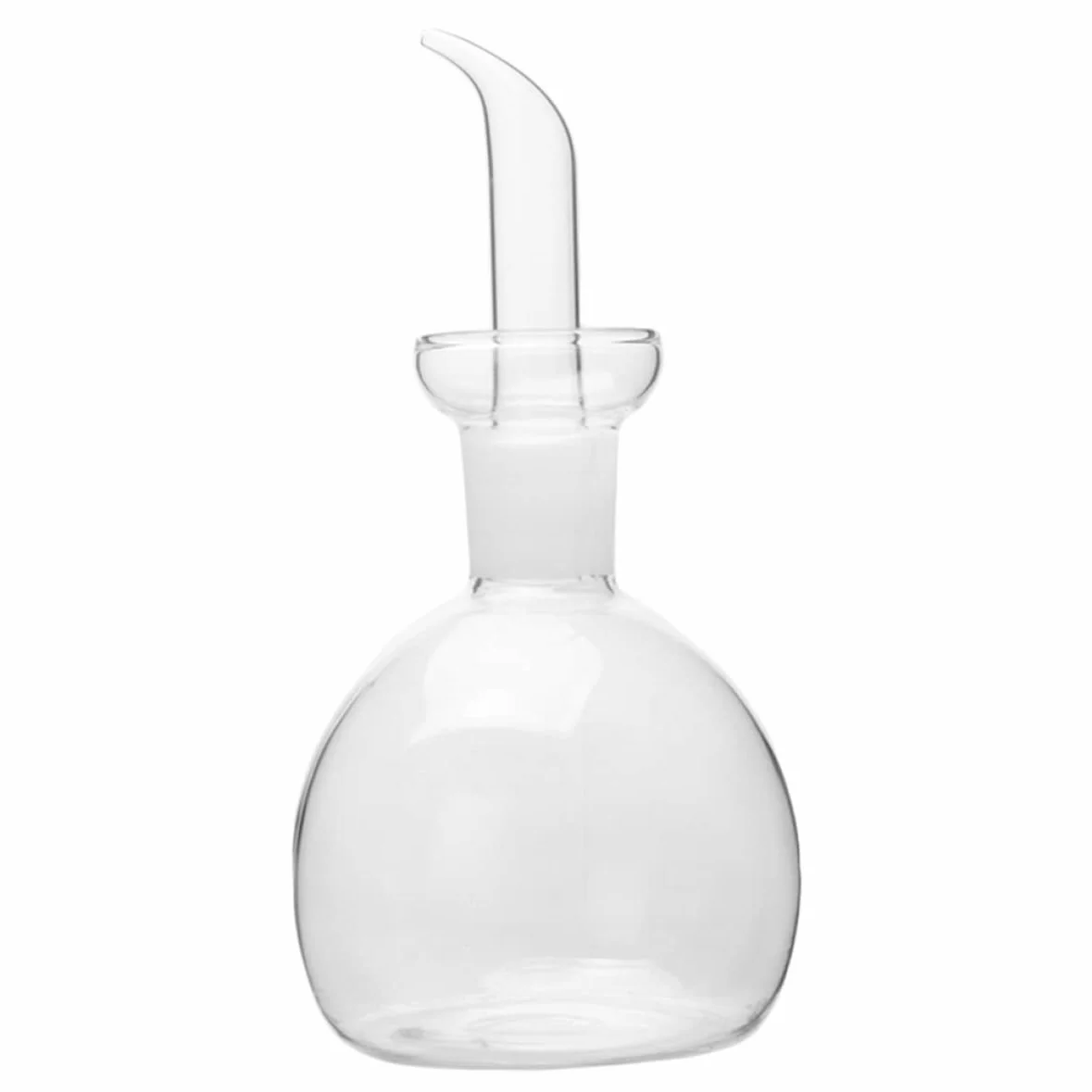 Ipetboom Bottiglia di Olio in Vetro Trasparente da 200ml Beccuccio Anti-perdite, Contenitore per Olio e Aceto per Uso Domestico e Professionale, Design a Tenuta Stagna