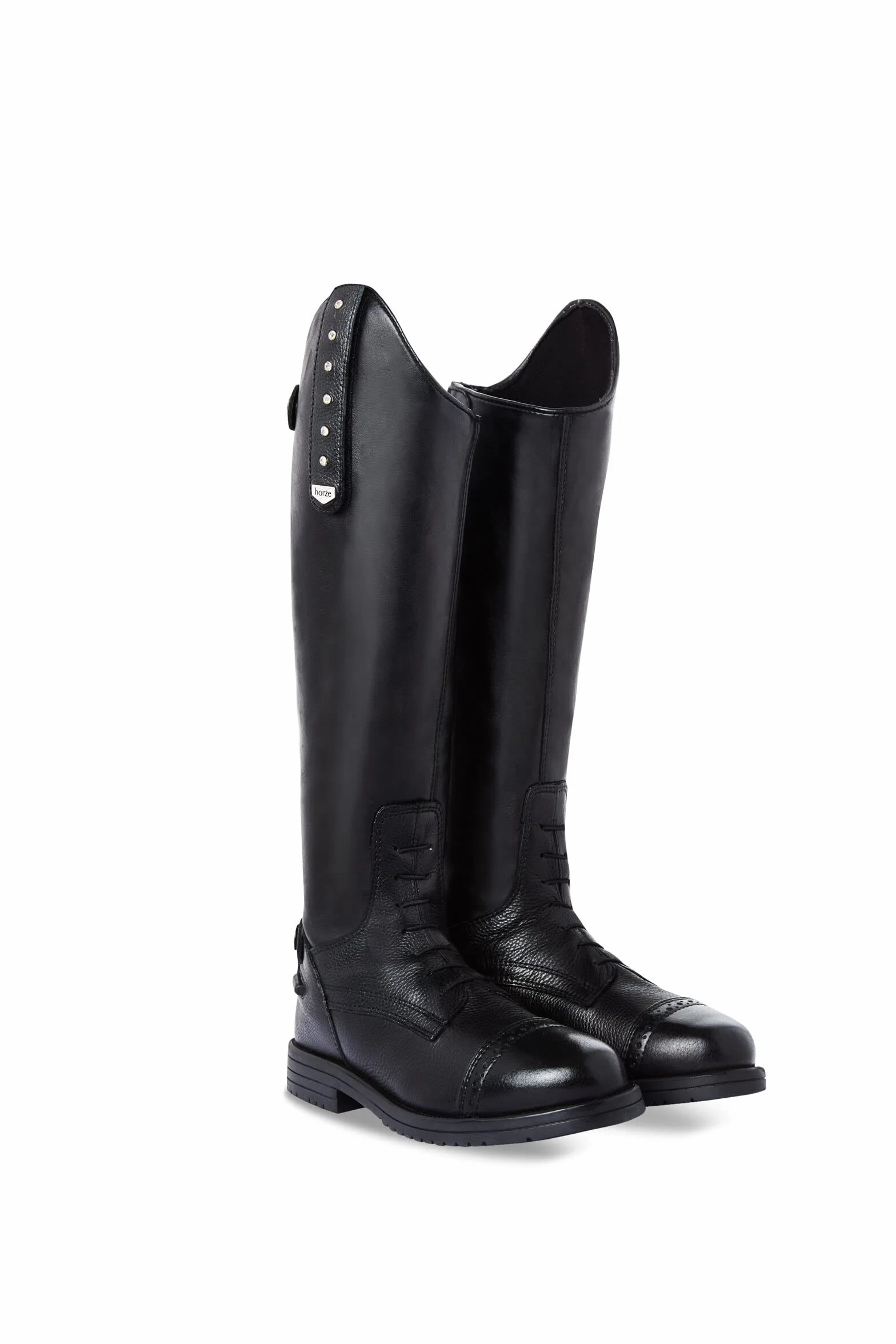 HORZE Stivali da equitazione Portland per bambini con cristalli