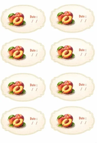 Etichette adesive per marmellata, confezione da 16