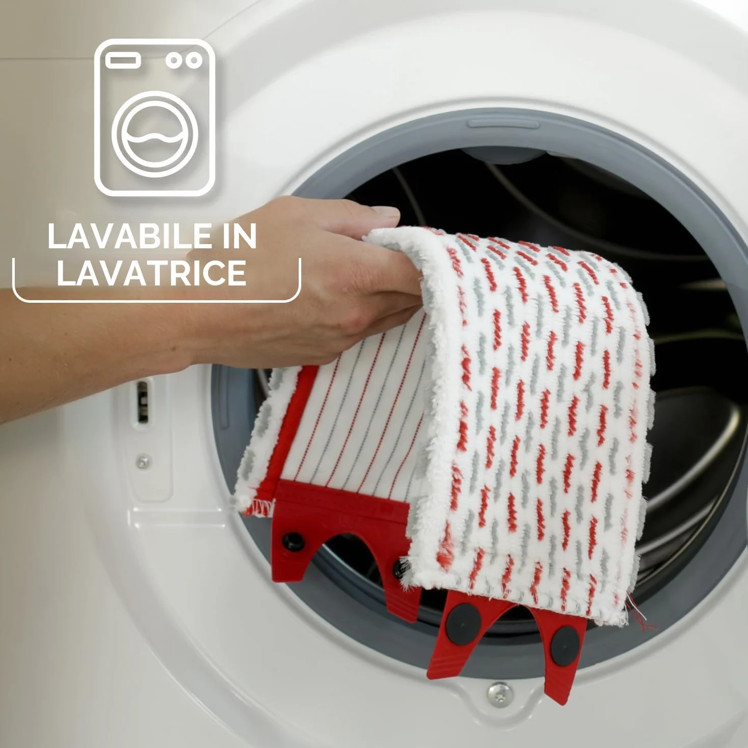 Vileda, Sistema lavapavimenti Ultramax Turbo, Adatto a tutti i pavimenti, Forza pulente della microfibre, Lavabile in lavatrice fino a 60 °C, Sistema lavapavimenti sostenibile, Vileda Love It Clean