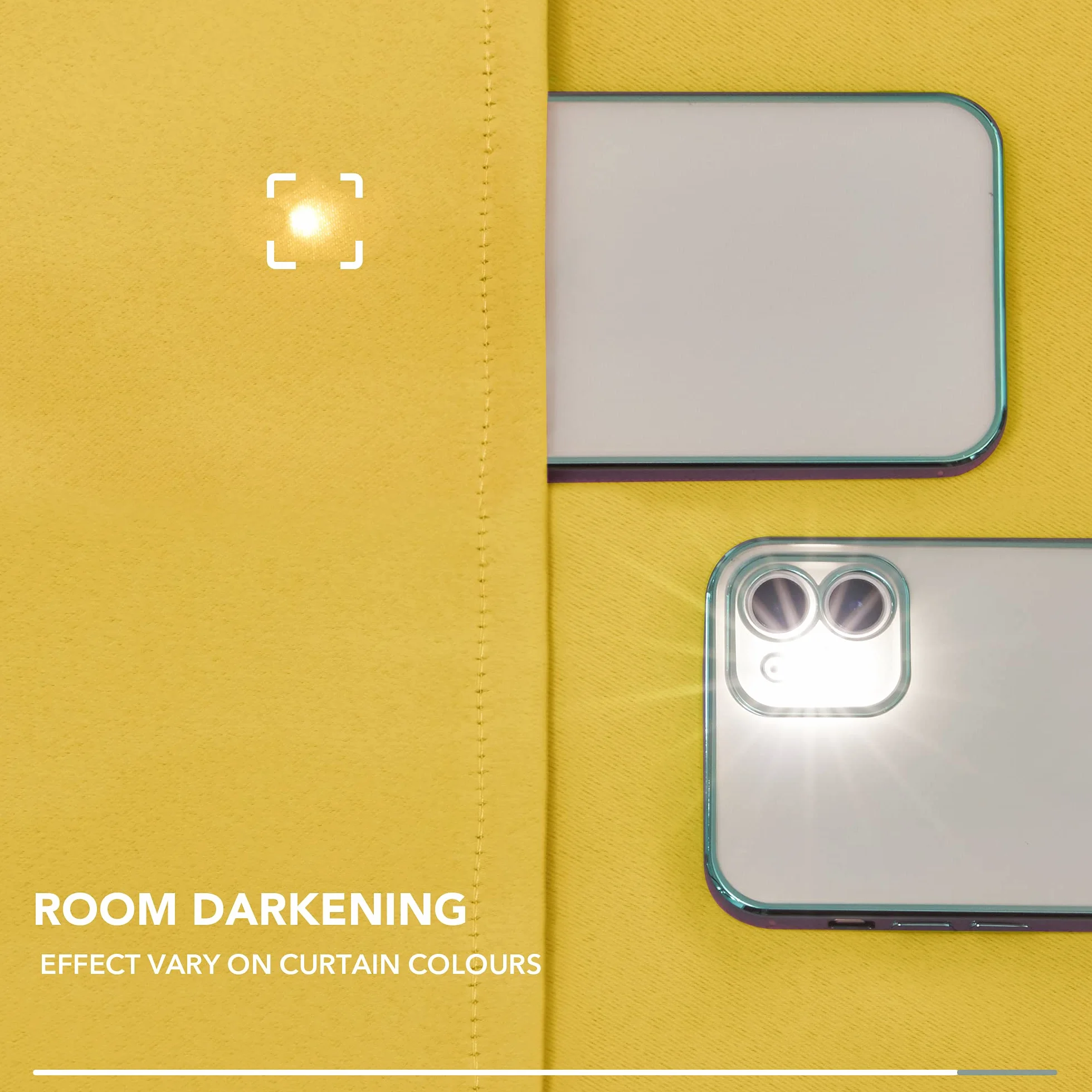 Deconovo Tende Oscuranti per interni 2 Pezzi 140x290 CM, Tende Camera da Letto Moderne Termiche Isolanti, con Passanti, Giallo