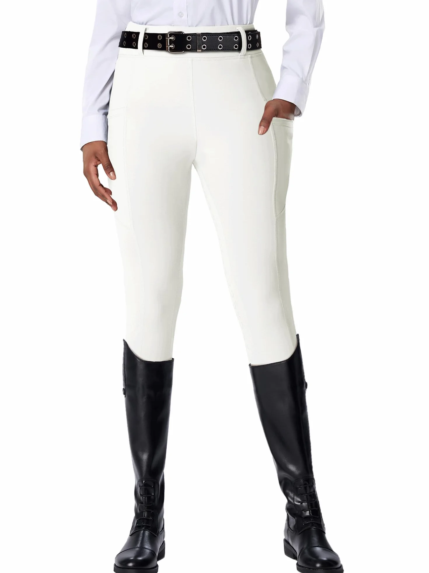 Pantaloni da equitazione da donna Active Silicon Grip Full Seat